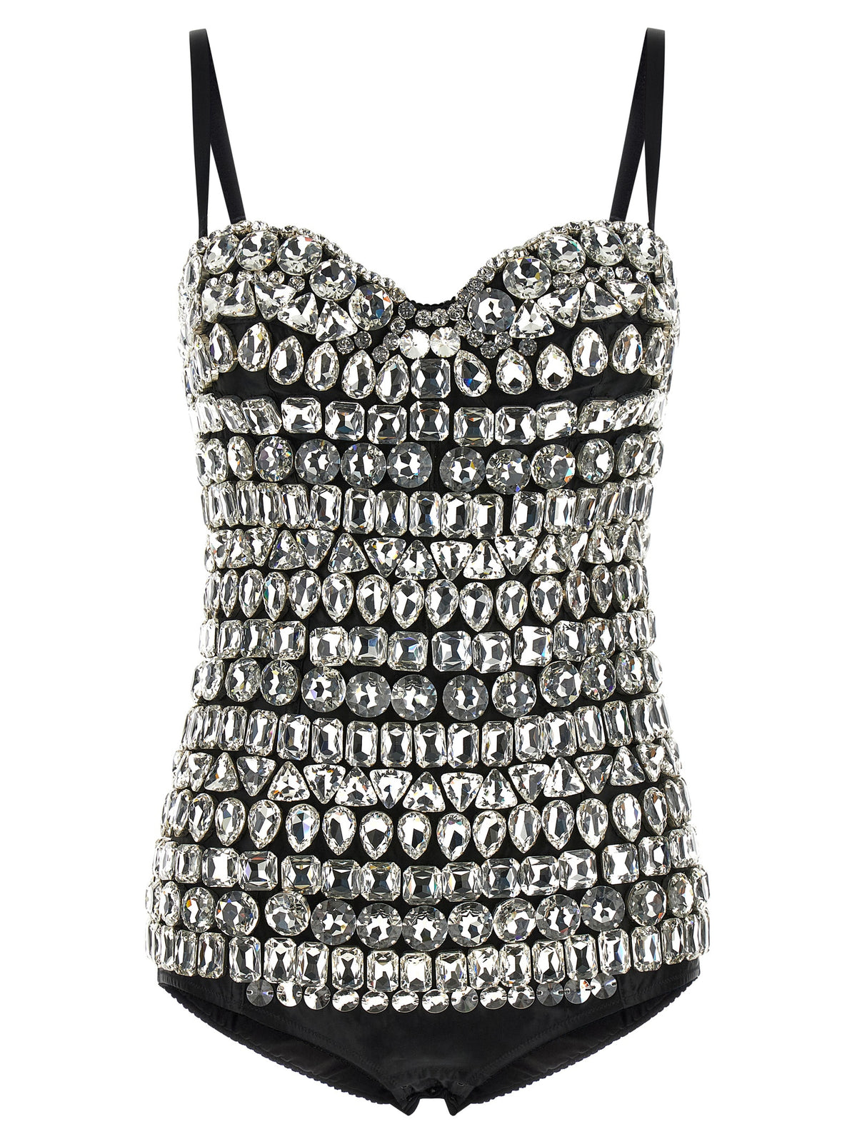 Dolce & Gabbana Silver Polyamide Bodysuit