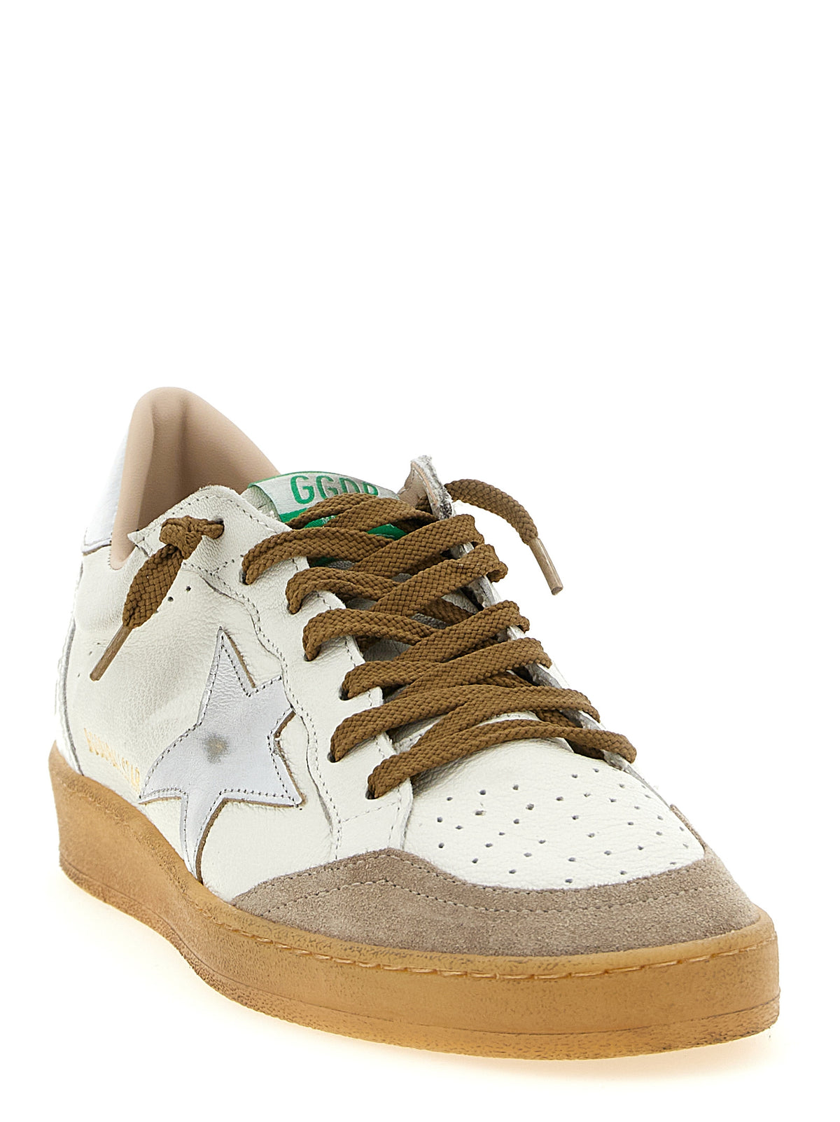 Golden Goose Silver Goatskin Low Top Sneakers