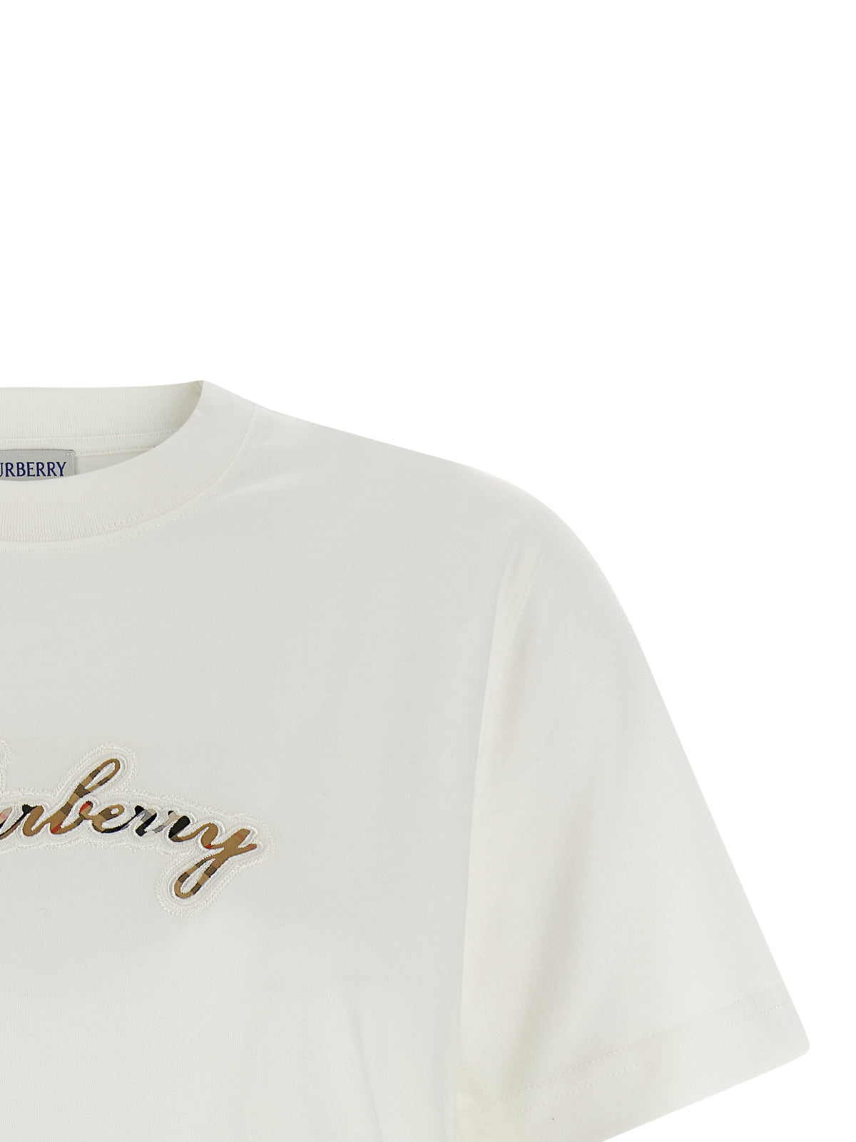 Burberry White Cotton T-Shirt
