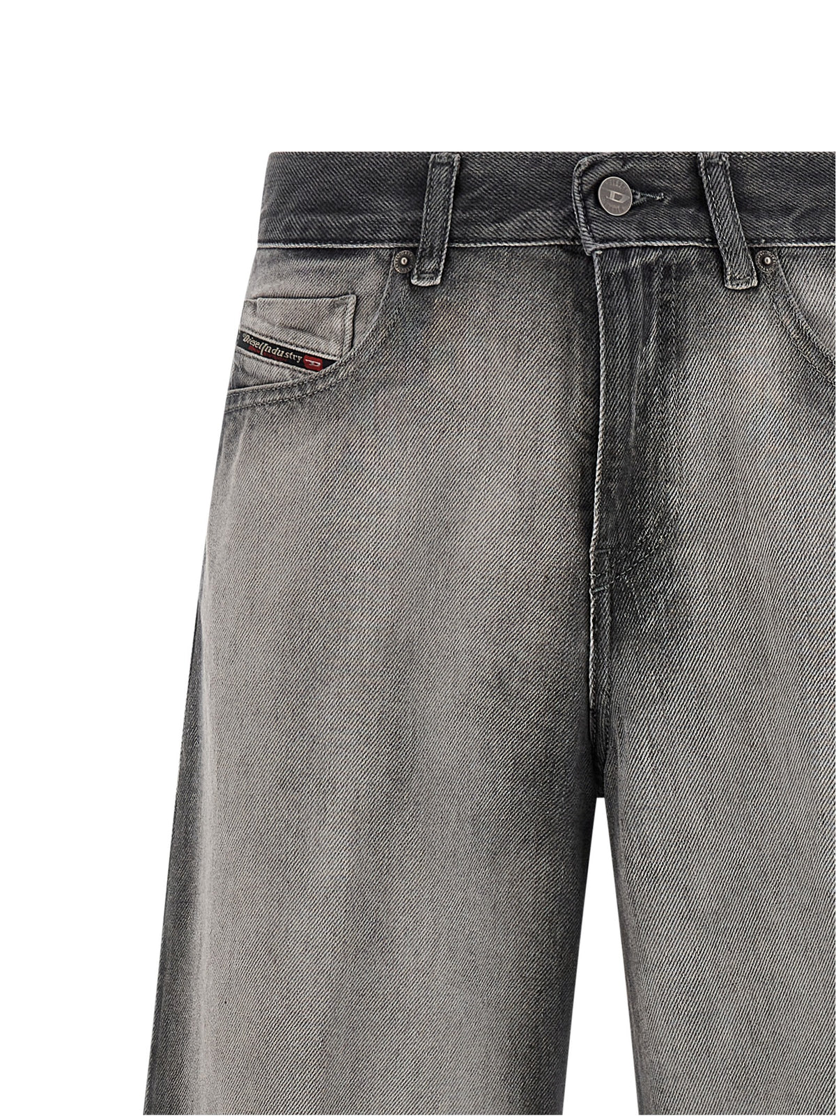Diesel Gray Cotton Flared Jeans