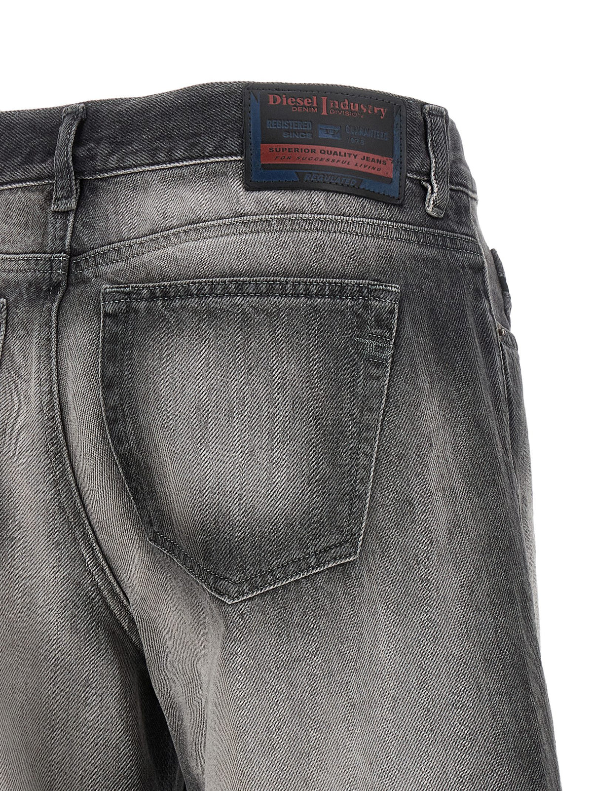 Diesel Gray Cotton Flared Jeans