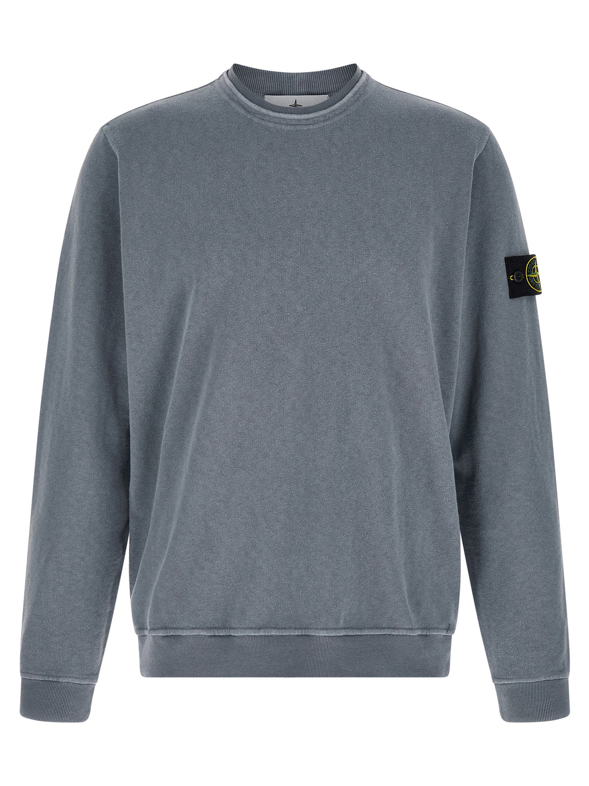 Stone Island Blue Cotton Sweatshirt