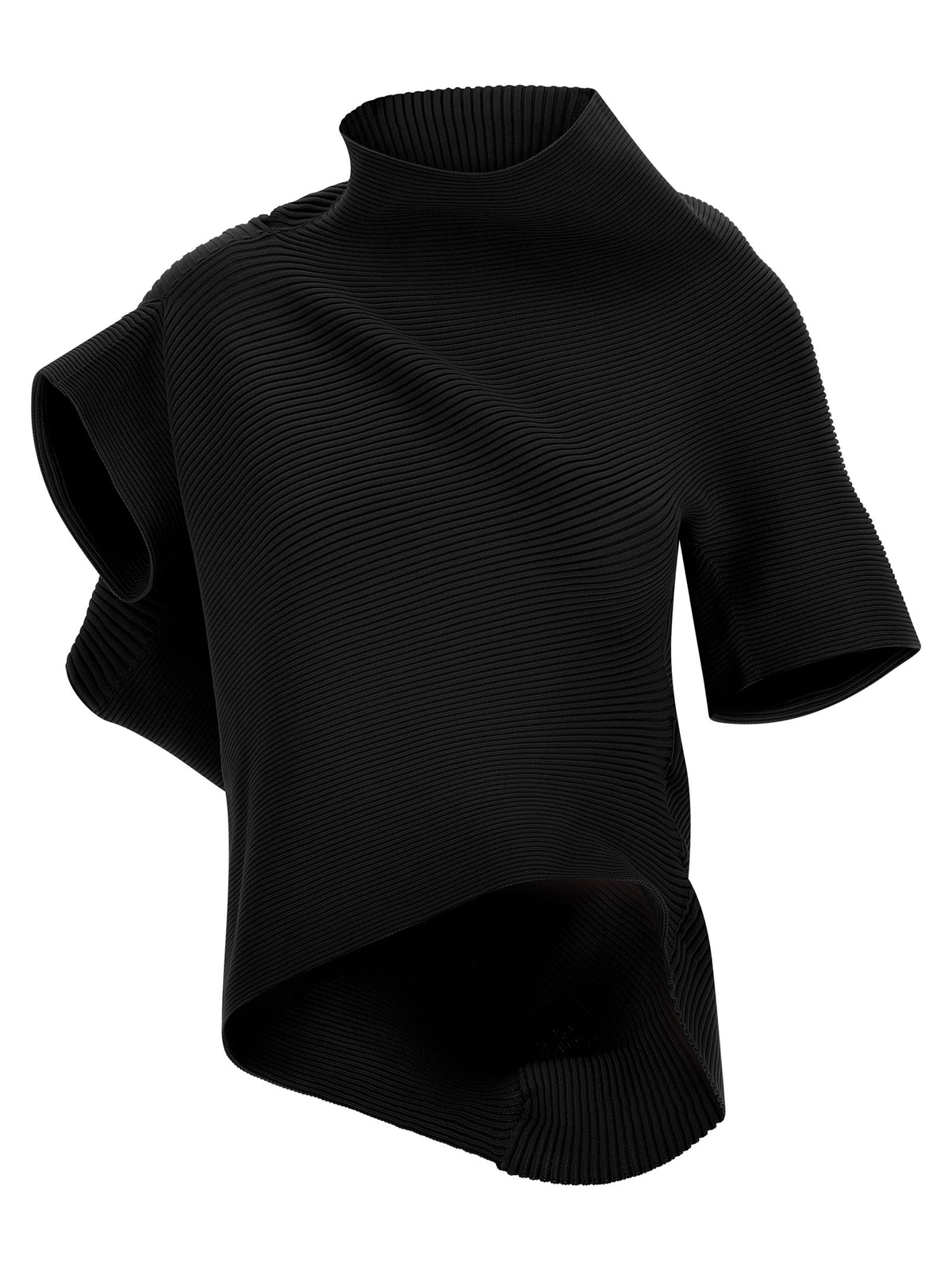 Issey Miyake Black Polyester Blouse