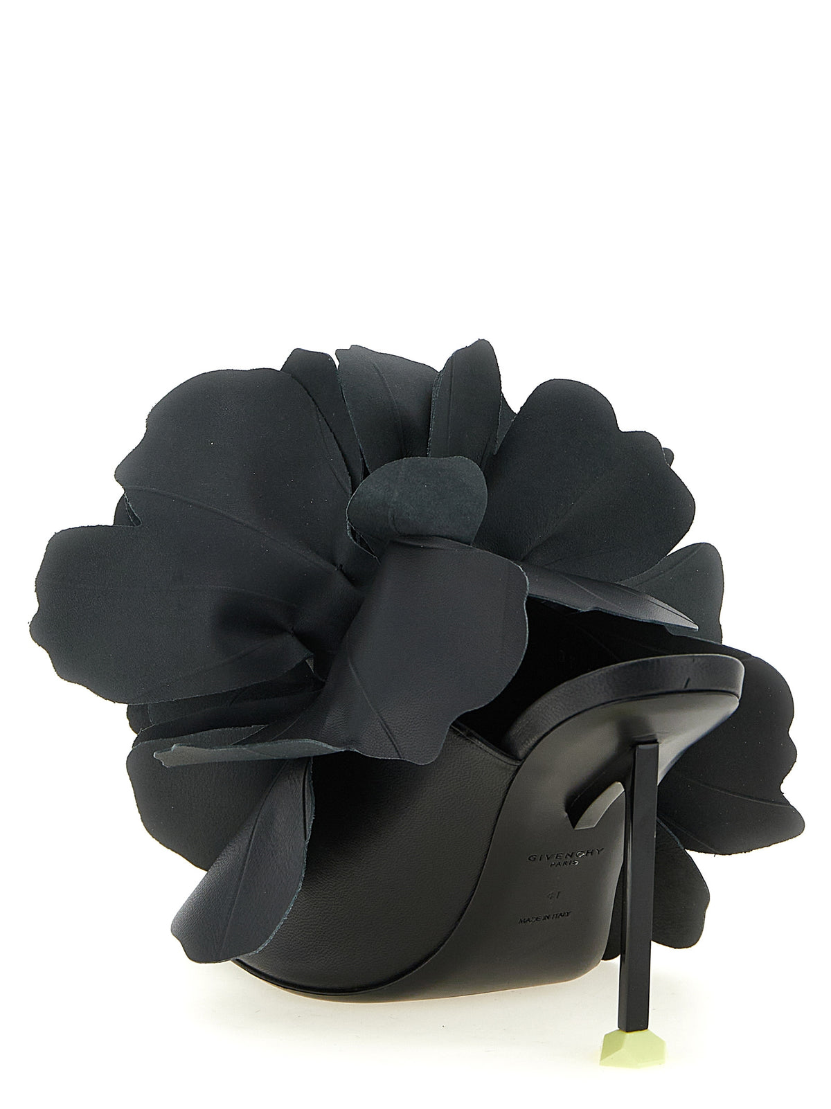 Givenchy Black Leather Stiletto Heel Sandals