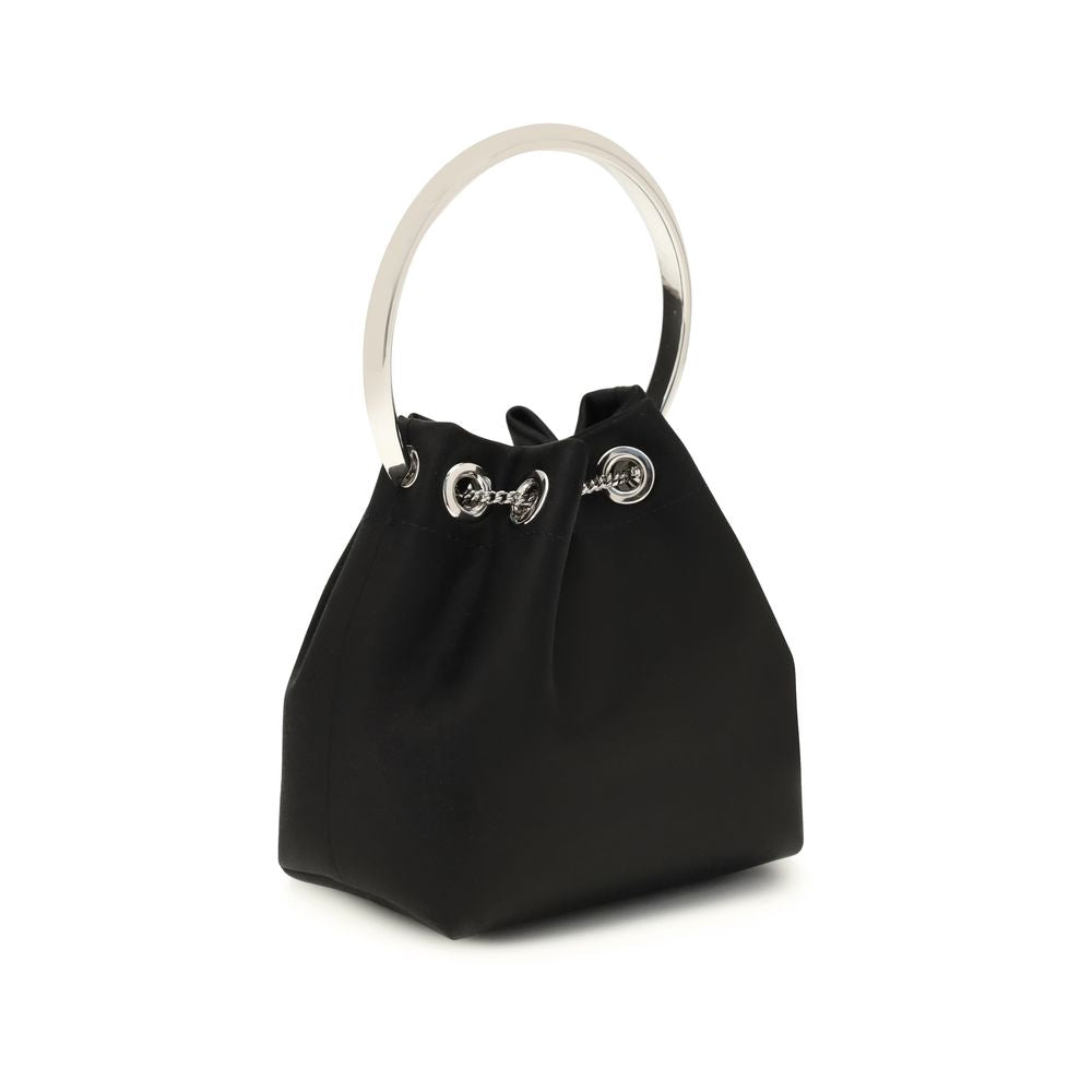 Jimmy Choo Black Cotton Shoulder Bag
