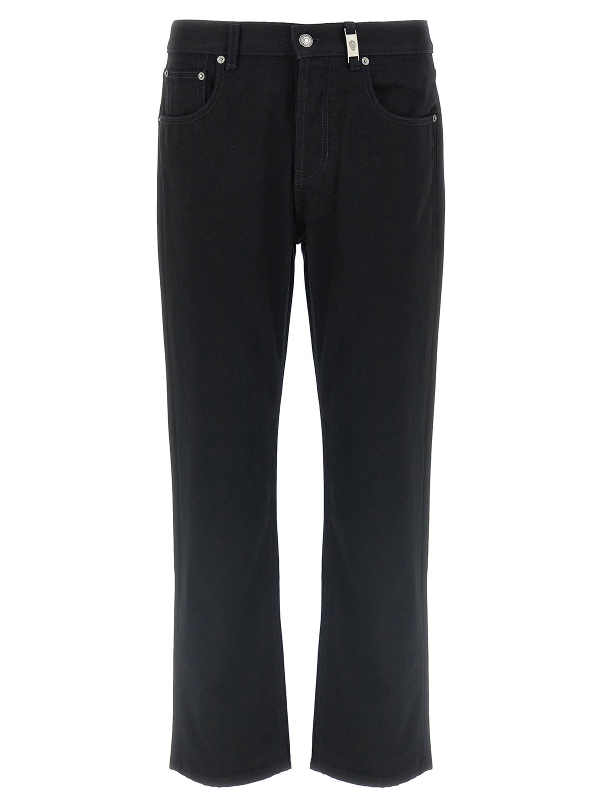 Alexander McQueen Black Cotton Straight-Leg Jeans