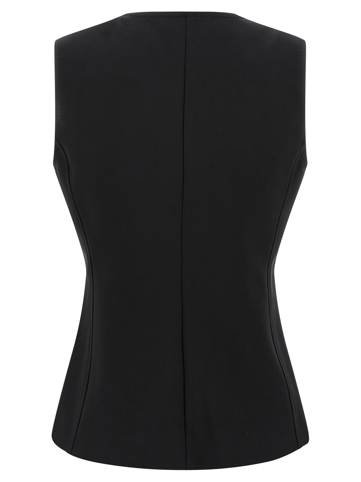 Max Mara Black Viscose Sleeveless Jacket