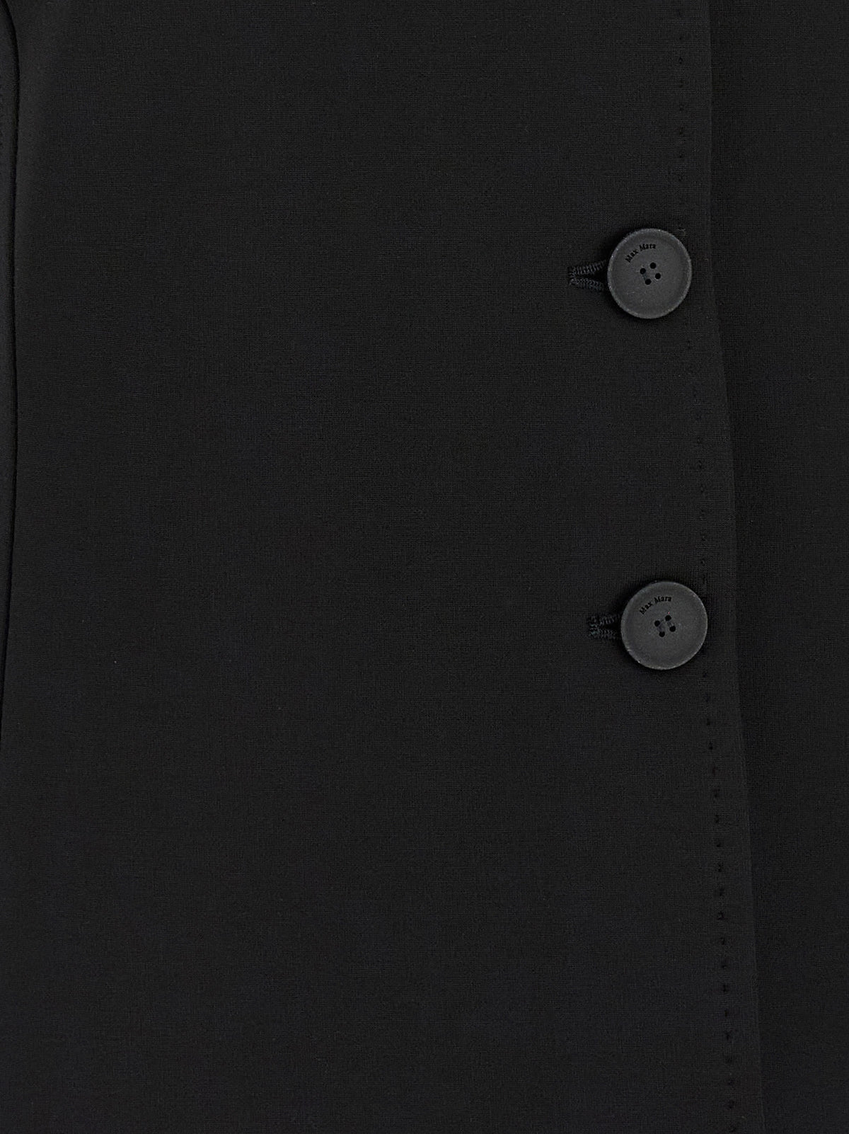 Max Mara Black Viscose Sleeveless Jacket