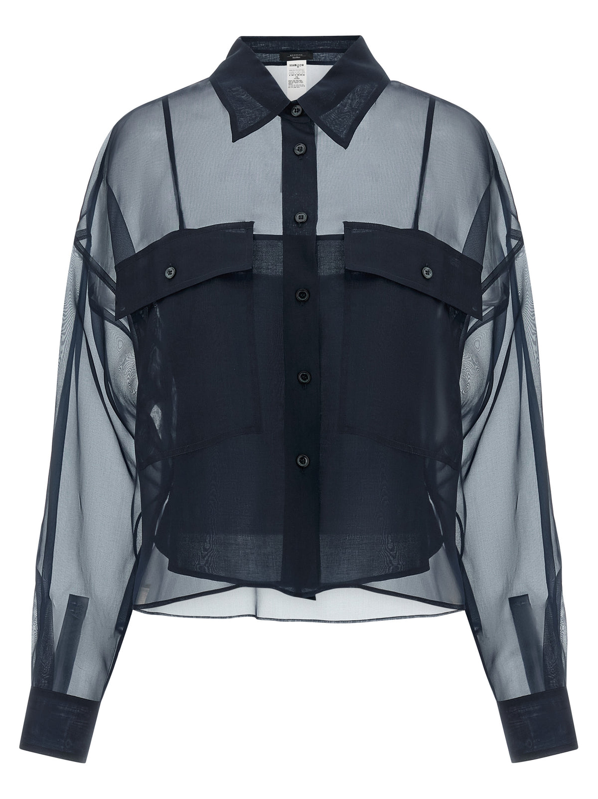 Max Mara Blue Cotton Blouse