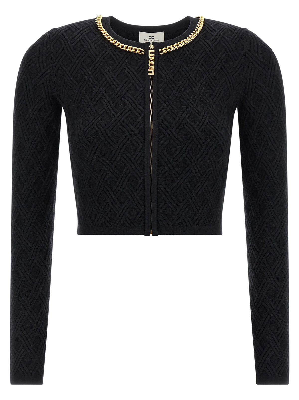 Elisabetta Franchi Black Viscose Cardigan