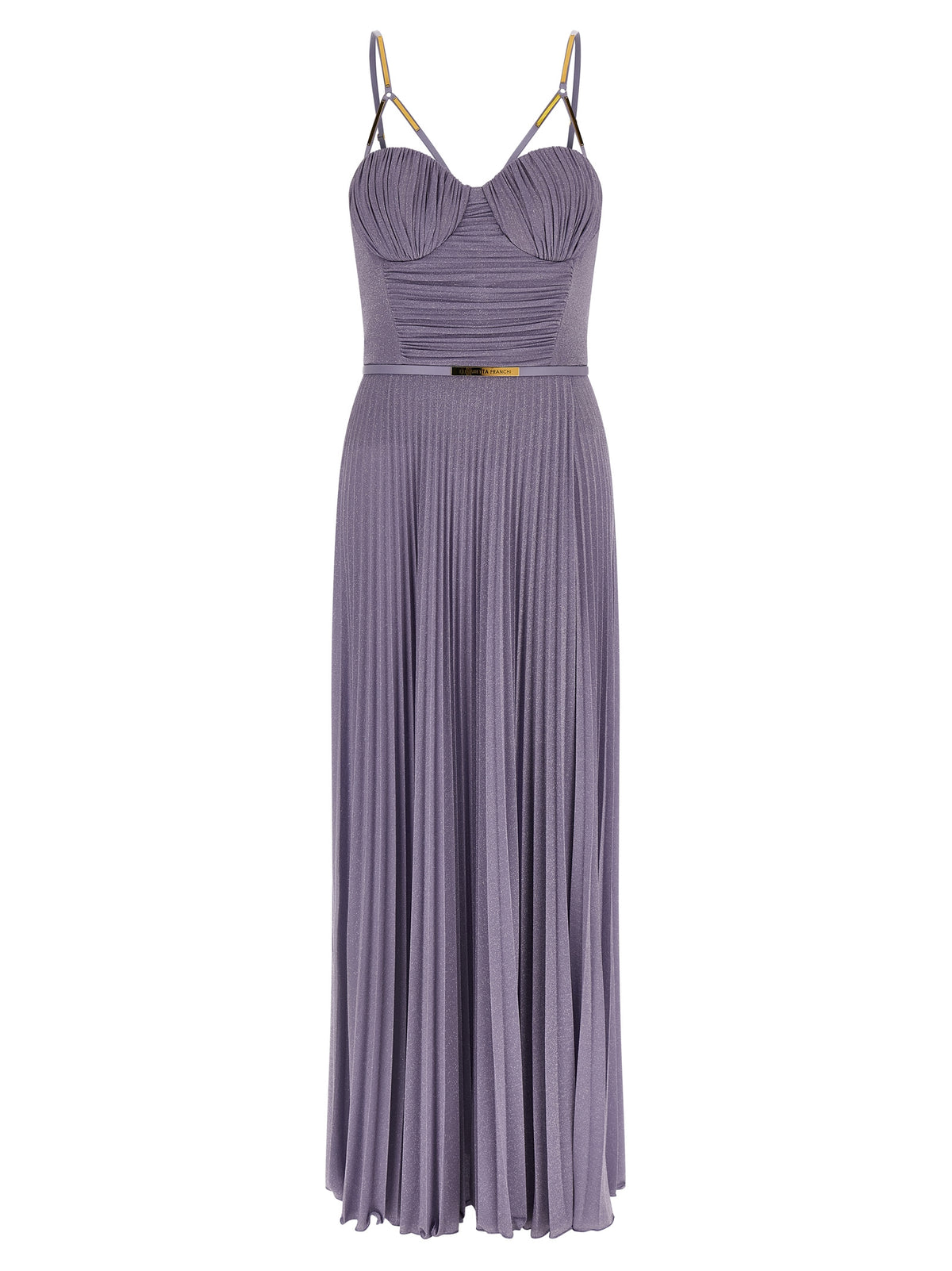 Elisabetta Franchi Purple Viscose Long Dress