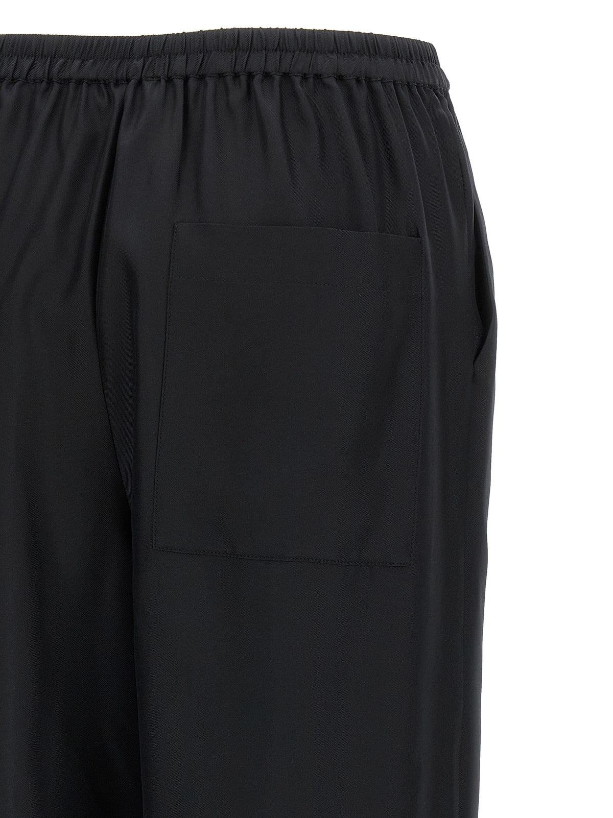 Loulou De Saison Black Silk Casual Pants
