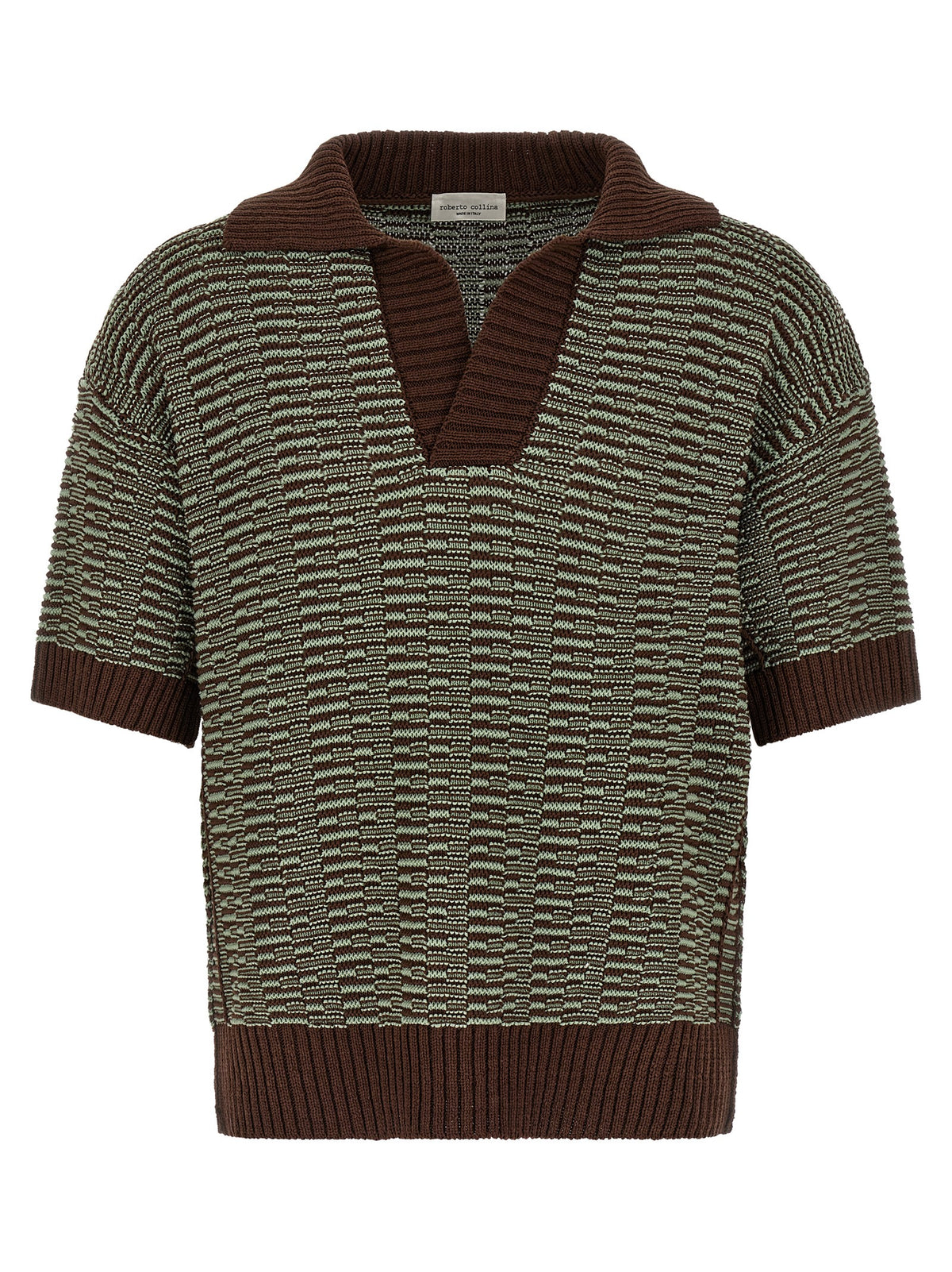 Roberto Collina Brown Cotton Polo Shirt