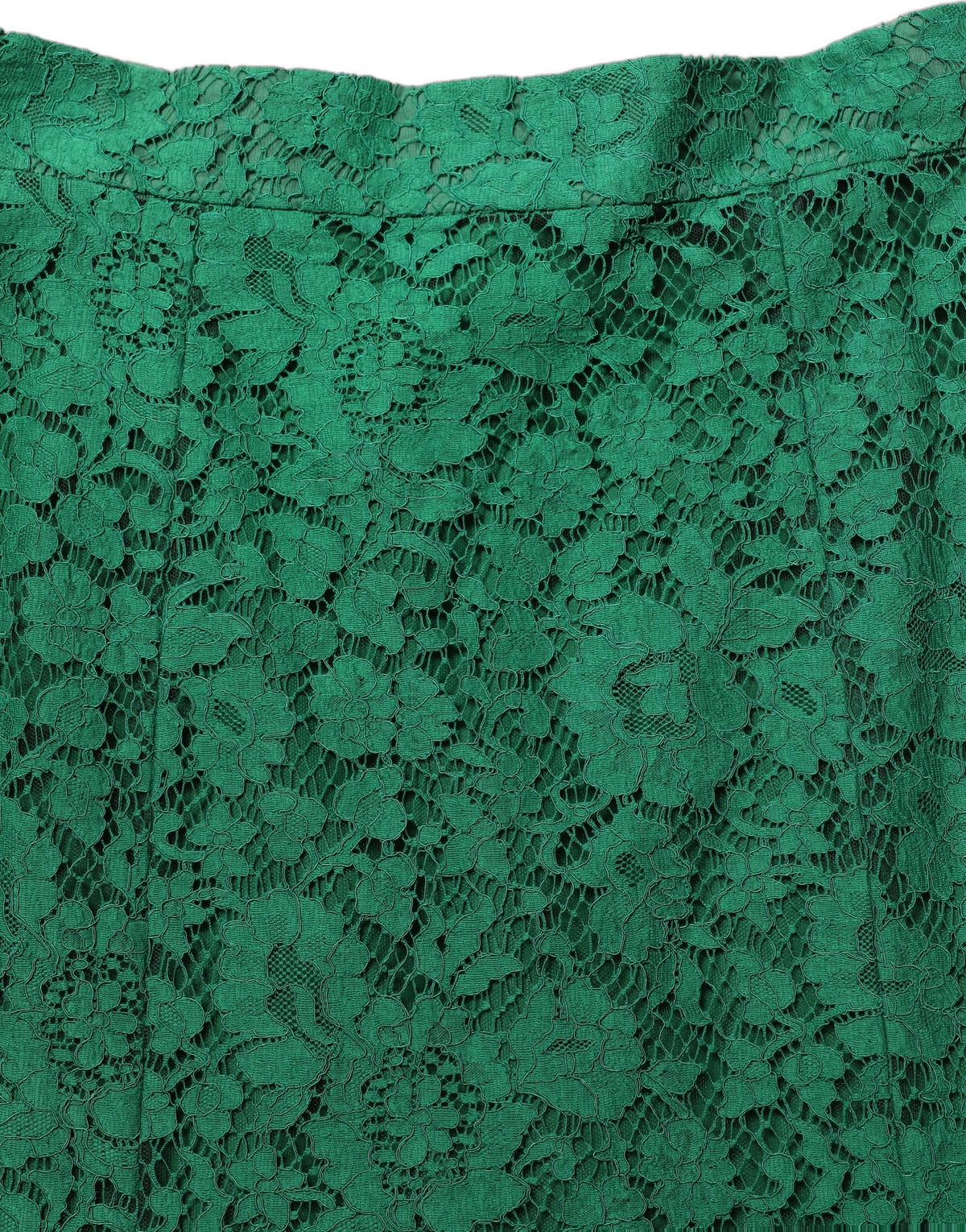 Dolce & Gabbana Green Lace High Waist Mermaid Midi Skirt
