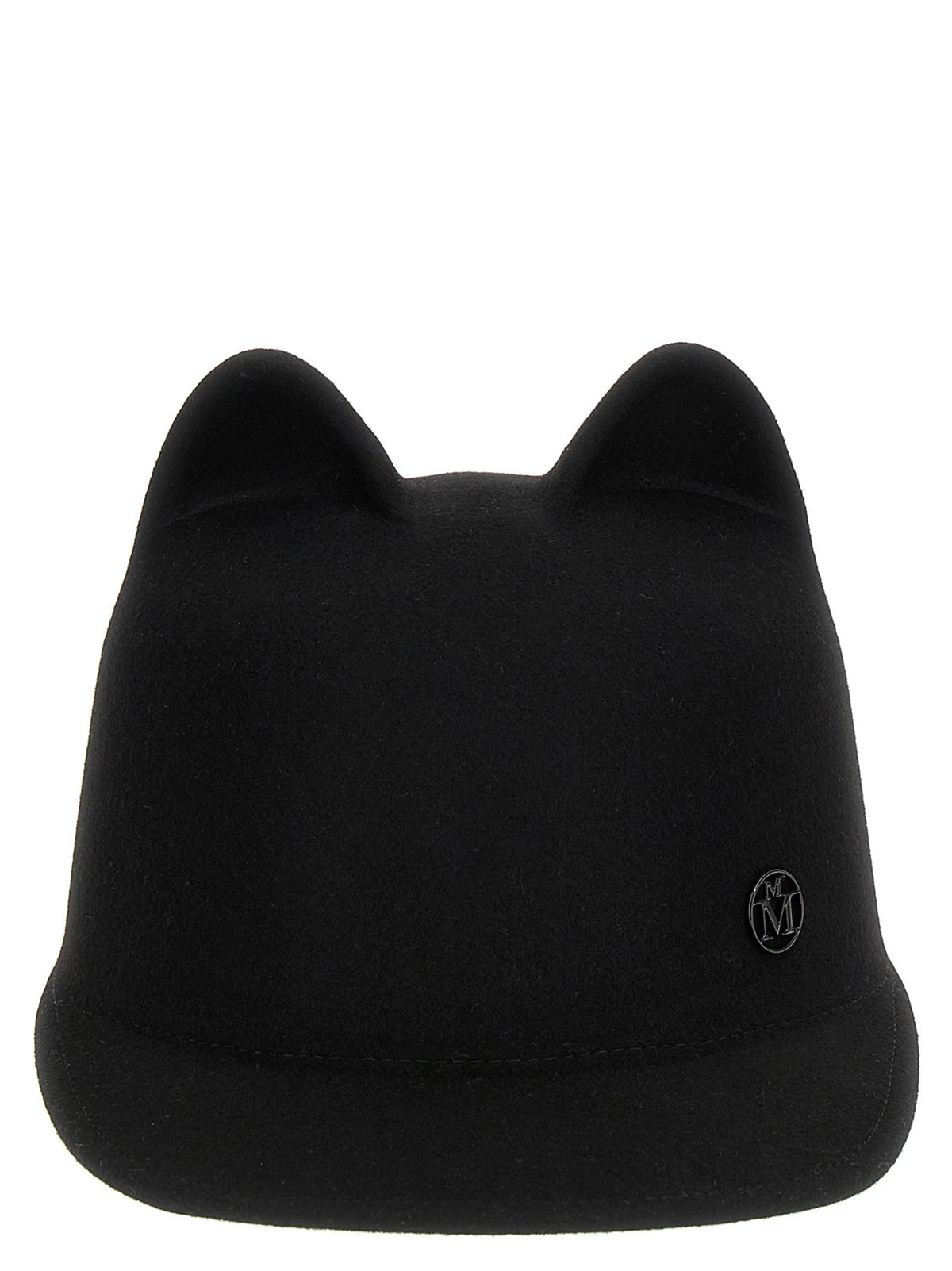 Maison Michel Black Rabbit Fur Cap (Baseball Hat)