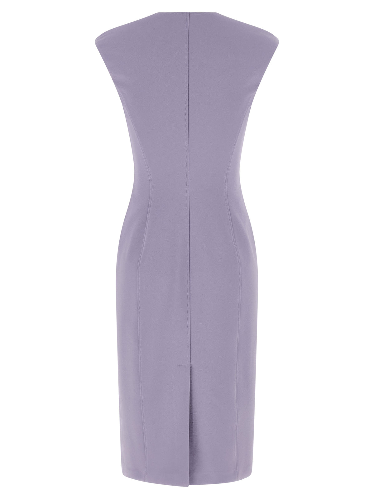 Elisabetta Franchi Purple Polyester Midi Dress