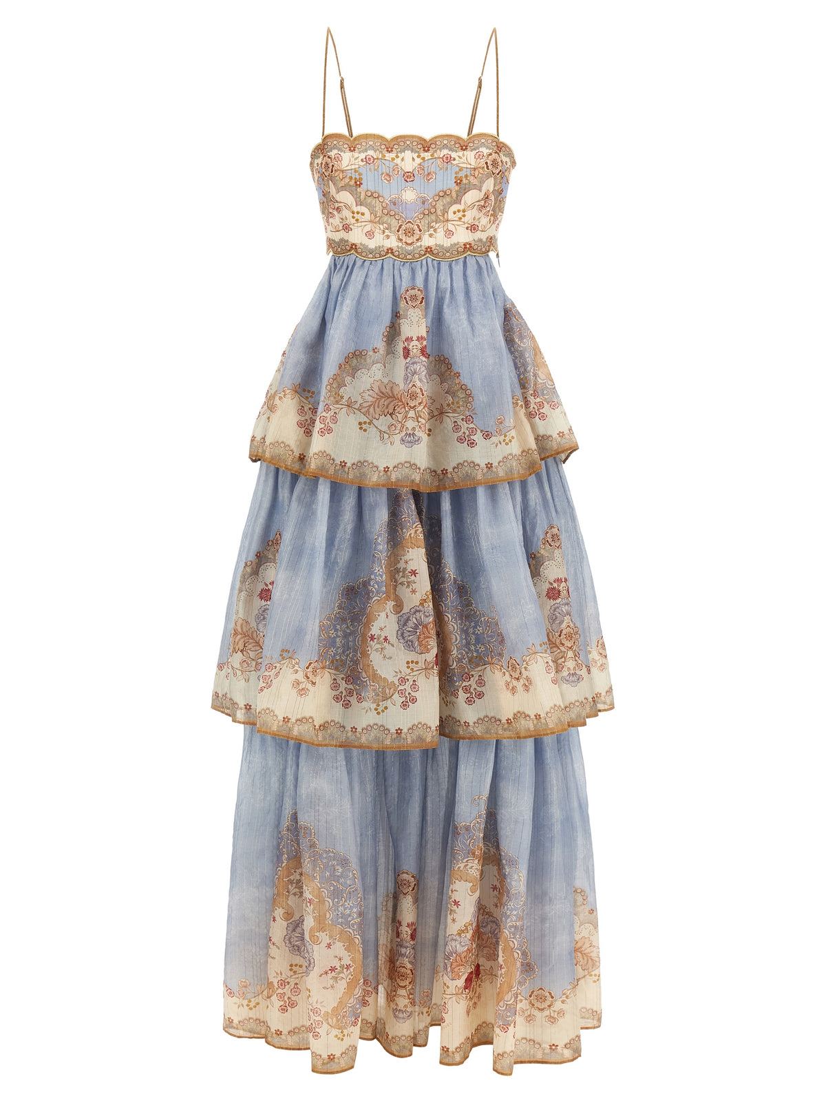 Zimmermann Blue Cotton Long Dress