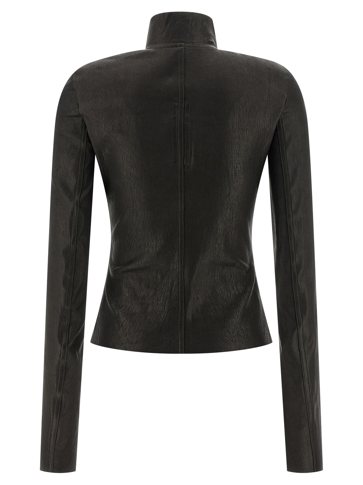 Rick Owens Black Lamb Leather Leather Jacket