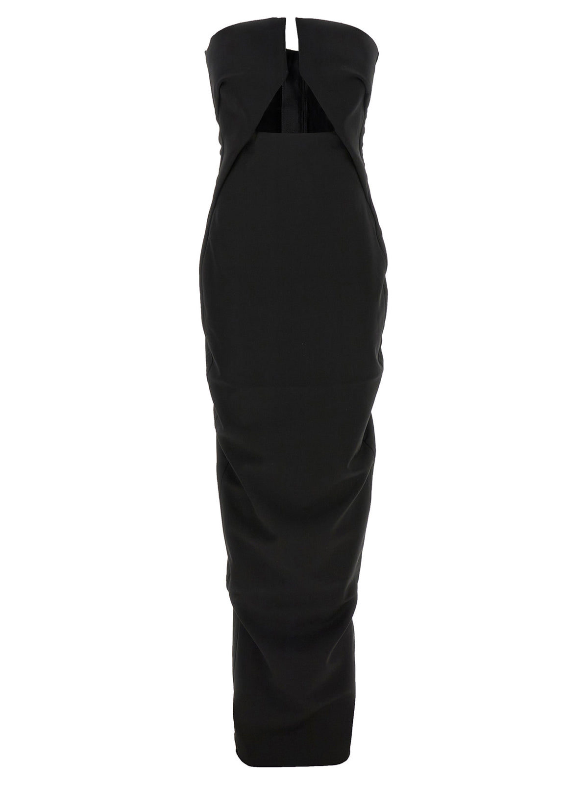 Rick Owens Black Wool Long Dress
