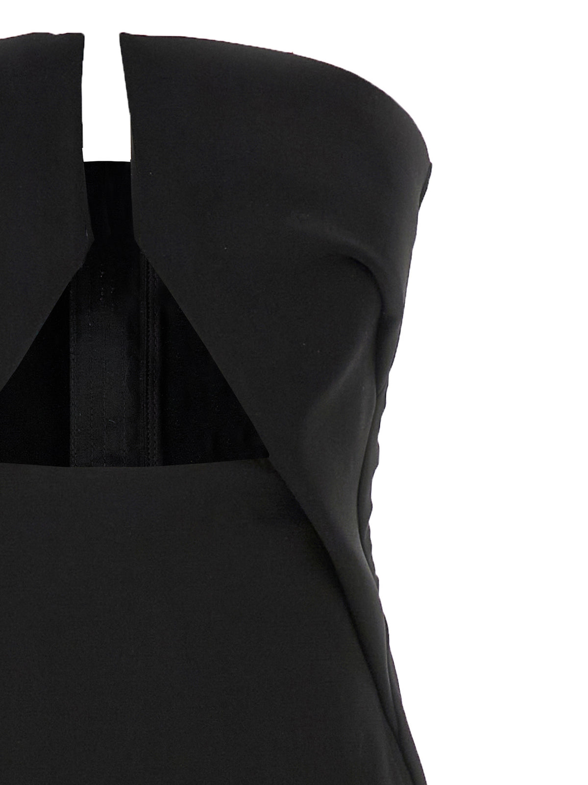 Rick Owens Black Wool Long Dress