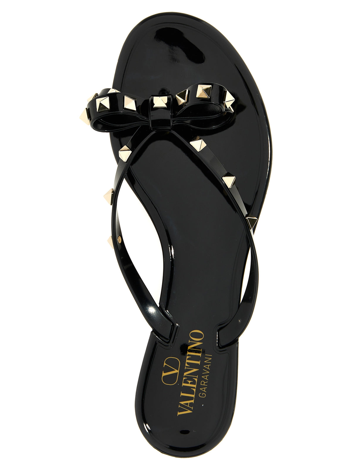 Valentino Garavani Black PVC Slides
