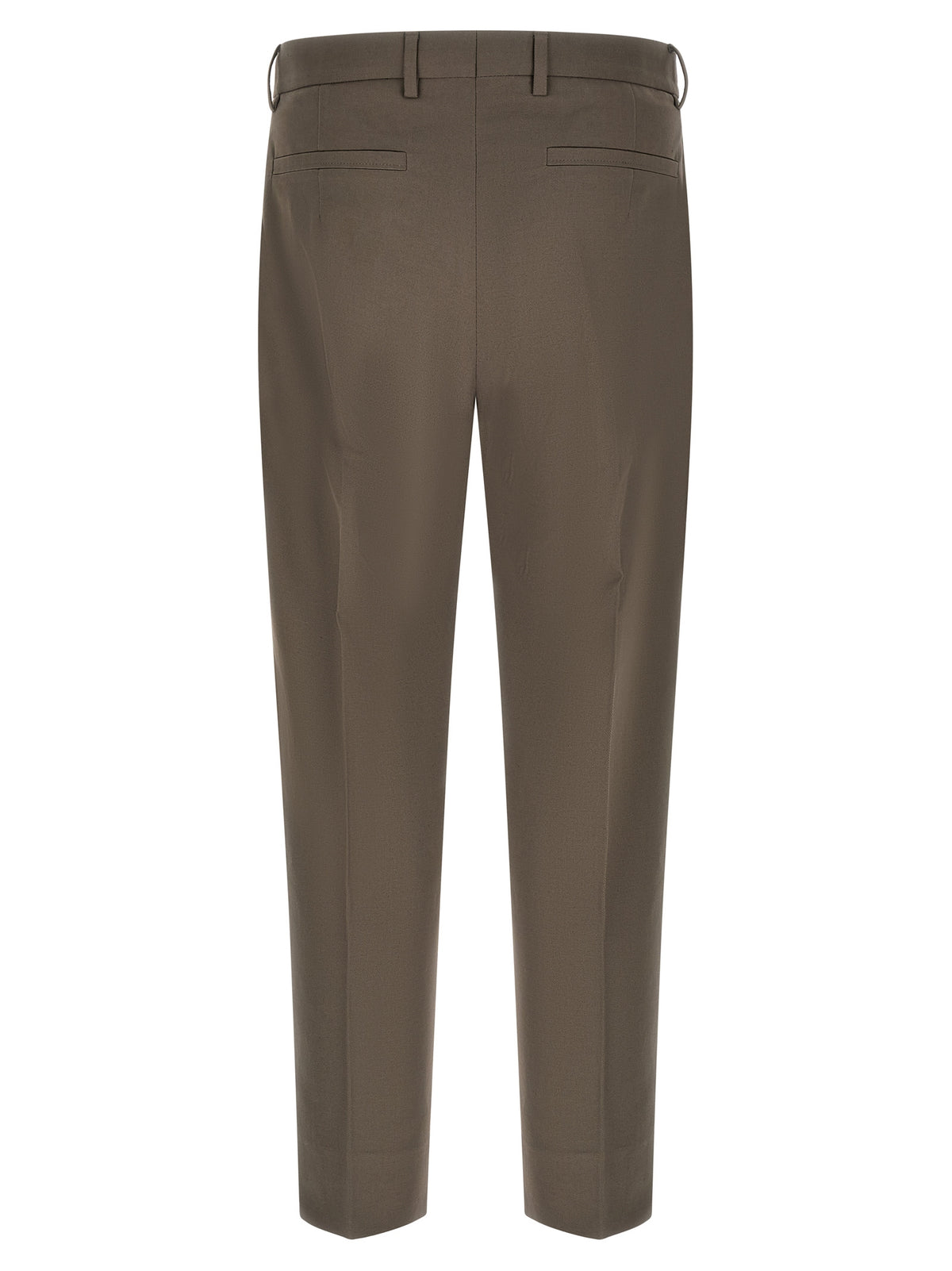ZEGNA Brown Cotton Dress Pants