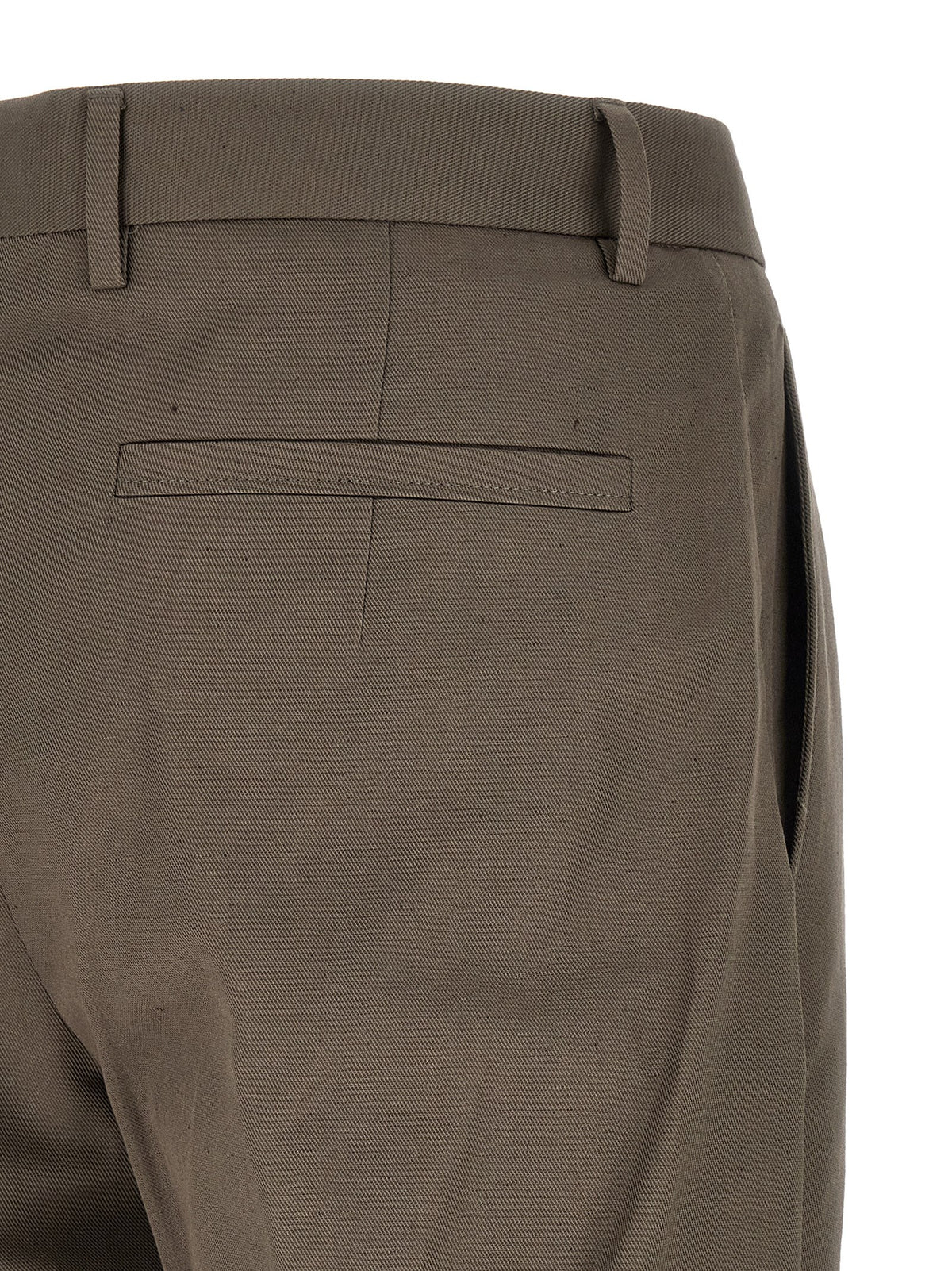 ZEGNA Brown Cotton Dress Pants