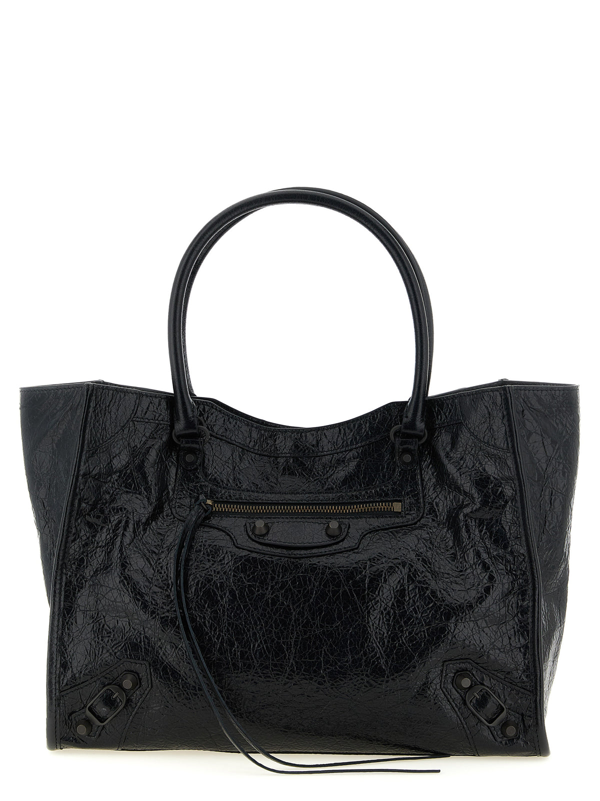 Balenciaga Black Lamb Leather Tote Bag
