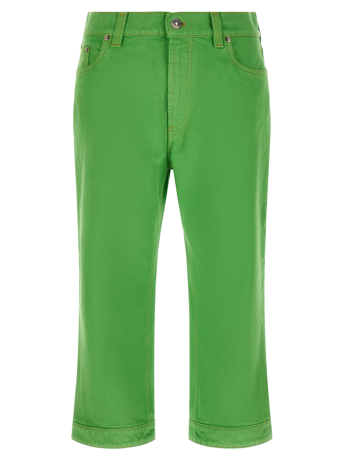 Versace Bicolor Cotton Cropped Jeans
