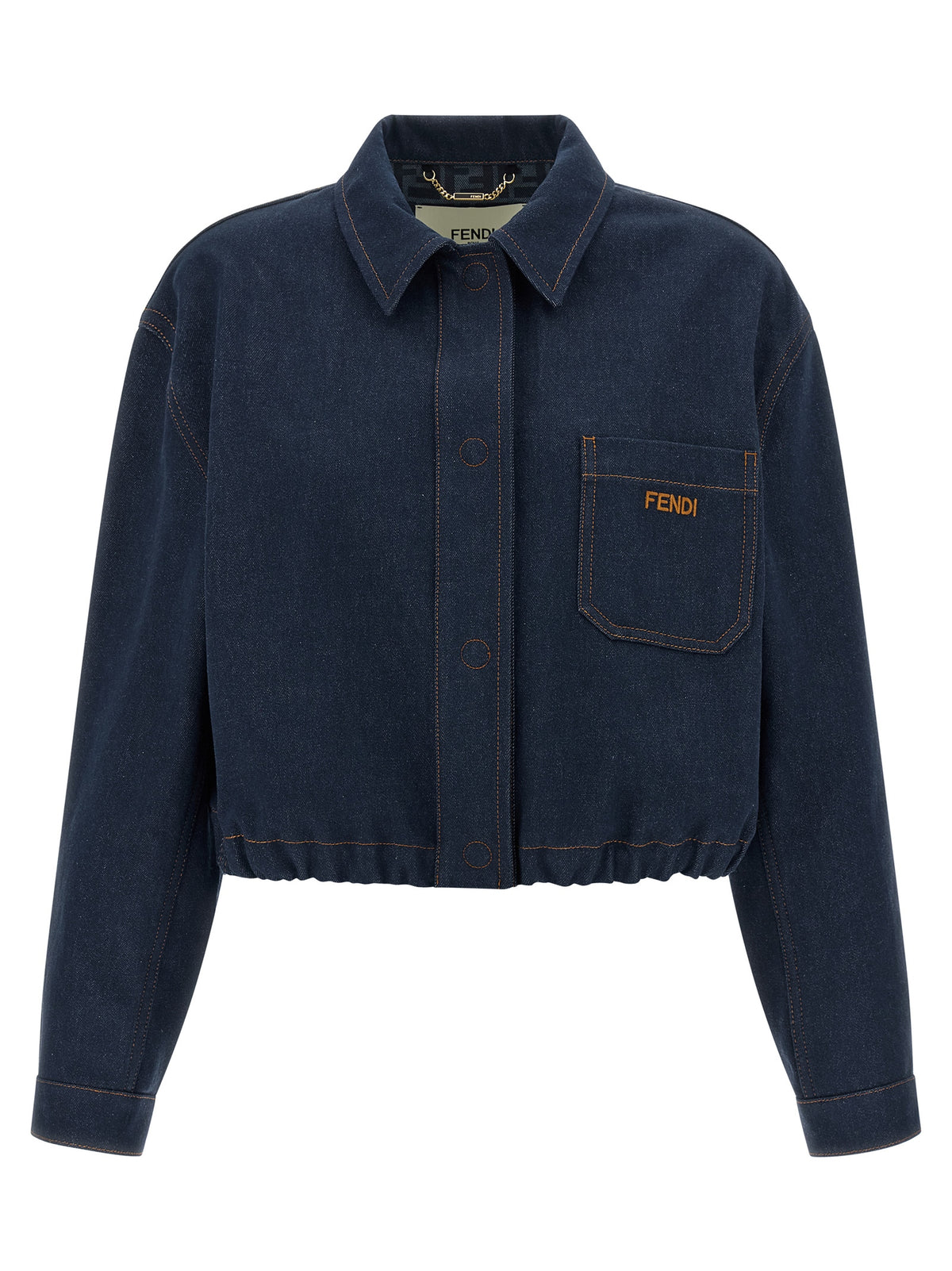 Fendi Blue Cotton Denim Jacket