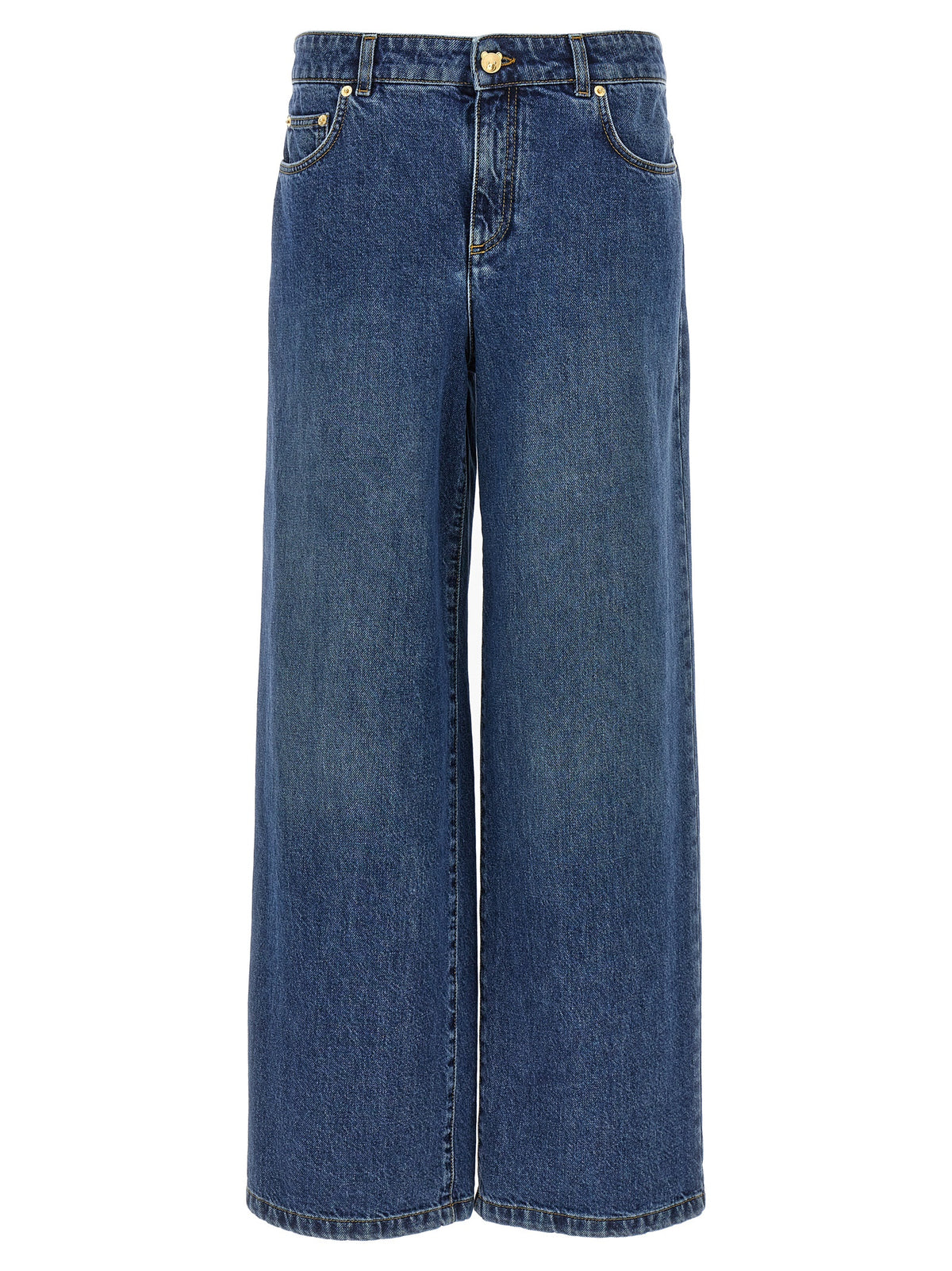 Moschino Blue Cotton Relaxed Fit Jeans
