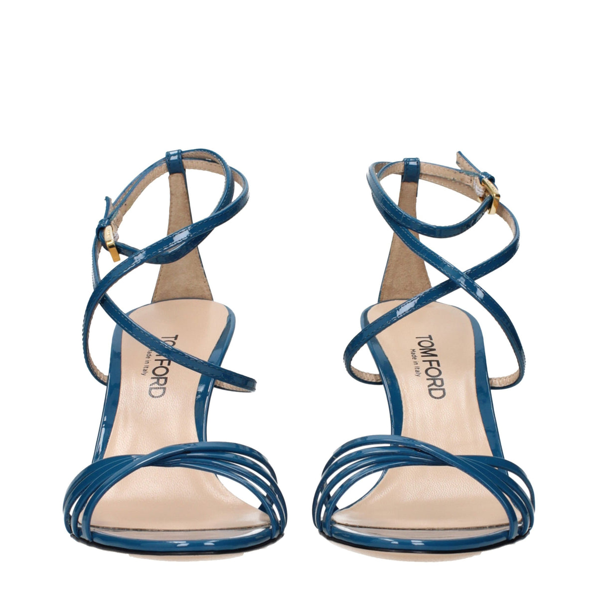 Tom Ford Blue Leather Stiletto Heel Sandals
