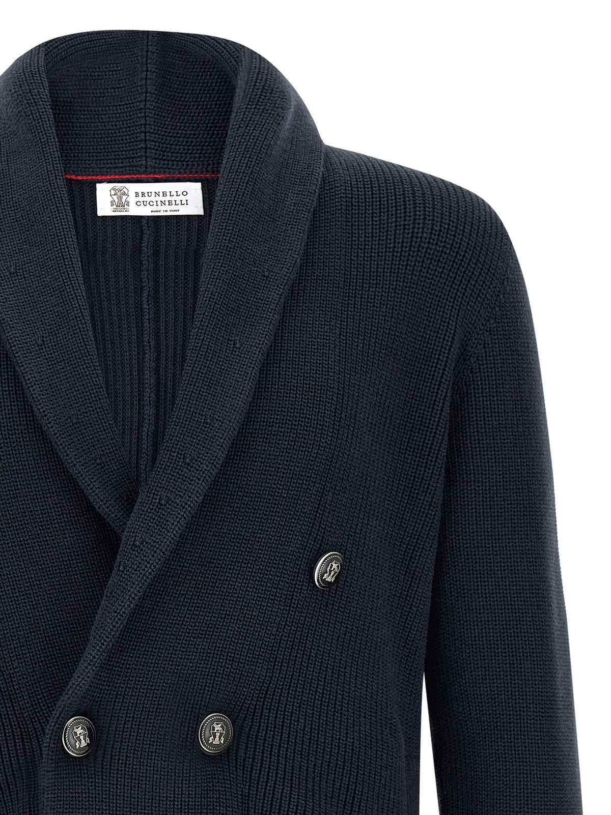 Brunello Cucinelli Blue Cotton Cardigan
