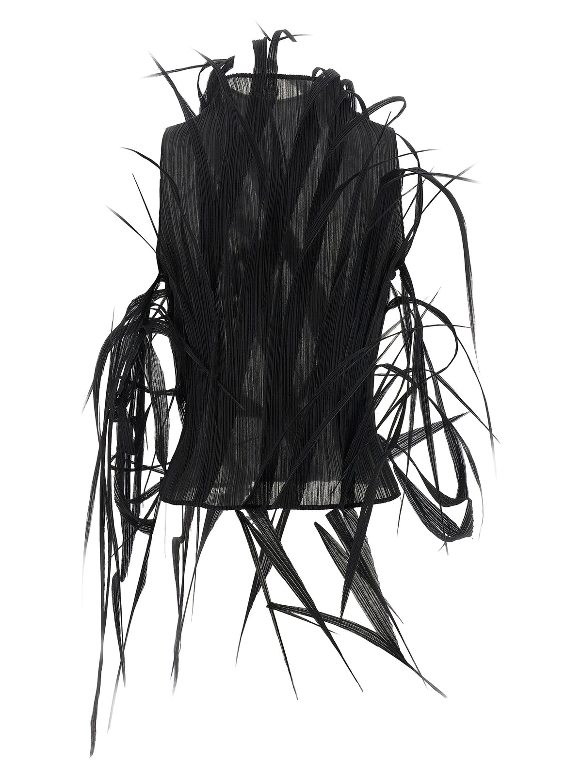 Issey Miyake Black Polyester Tank Tops