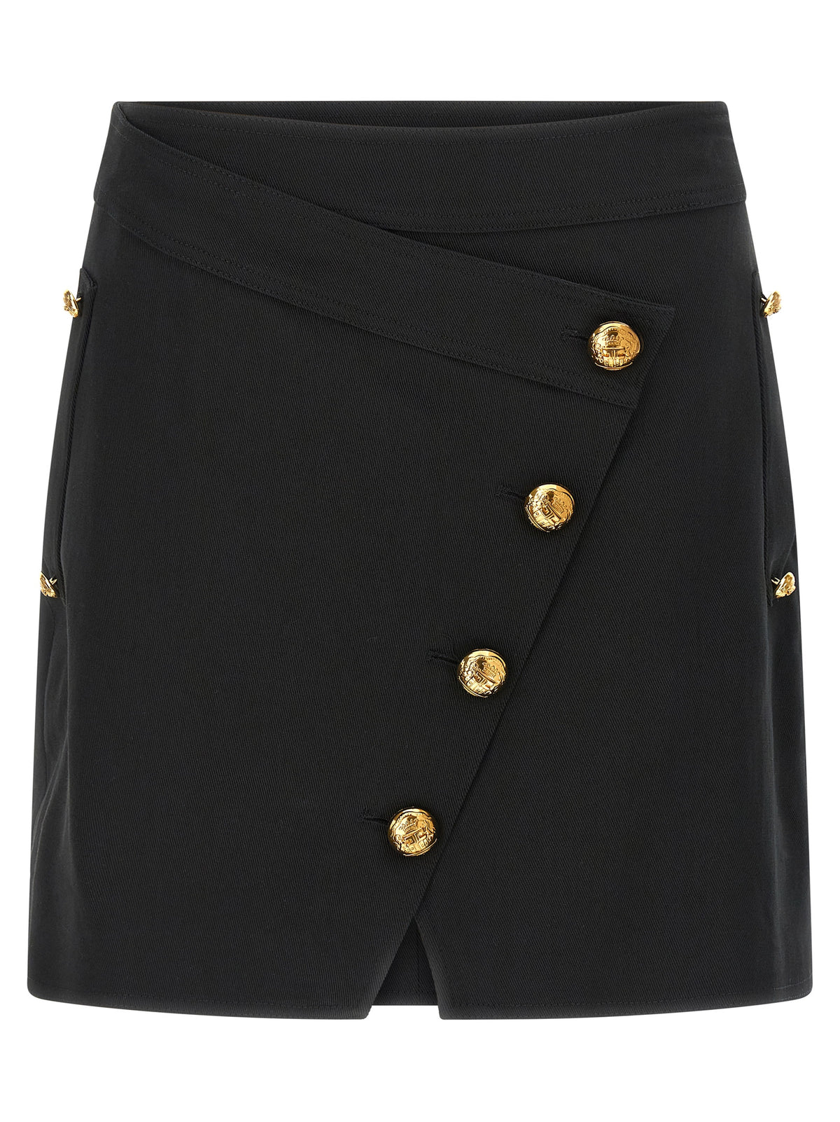 Elisabetta Franchi Black Cotton Long Skirt