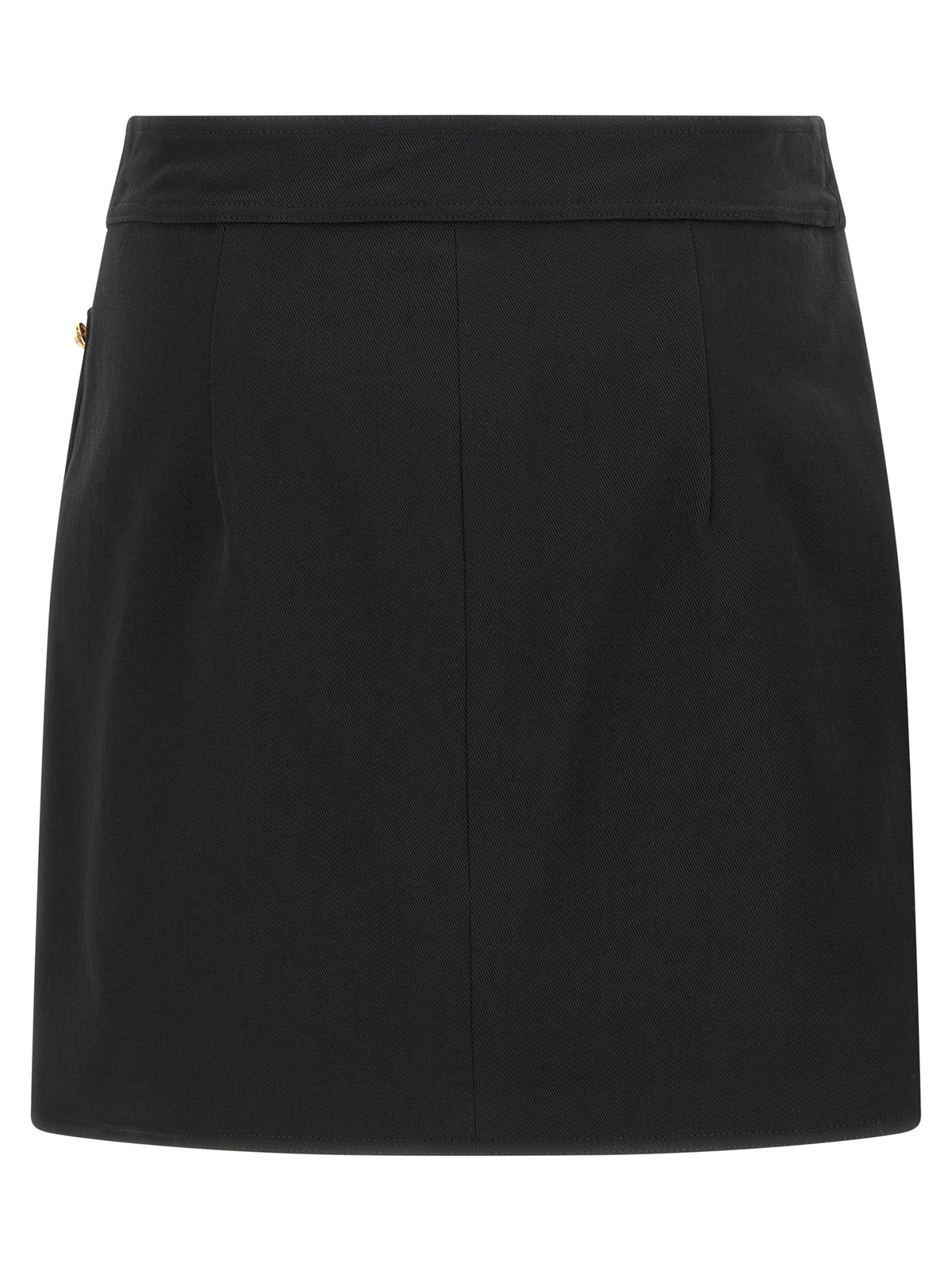 Elisabetta Franchi Black Cotton Long Skirt