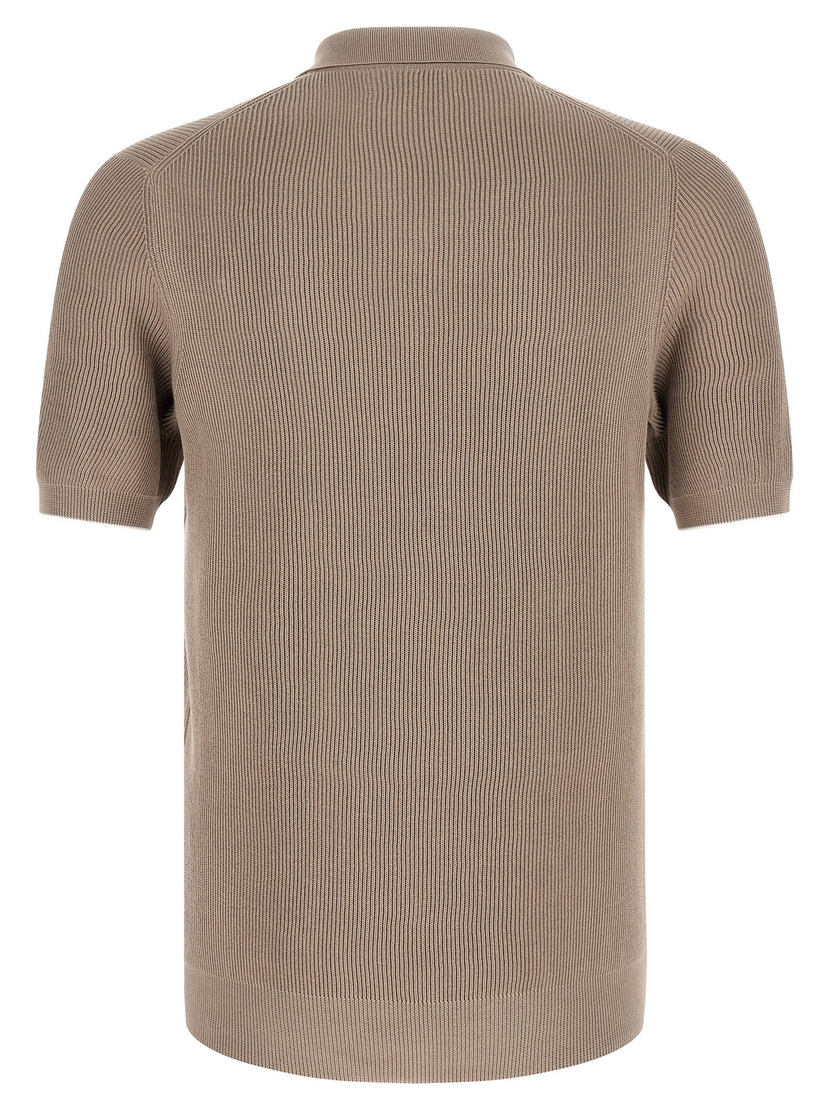 Brunello Cucinelli Brown Cotton Polo Shirt