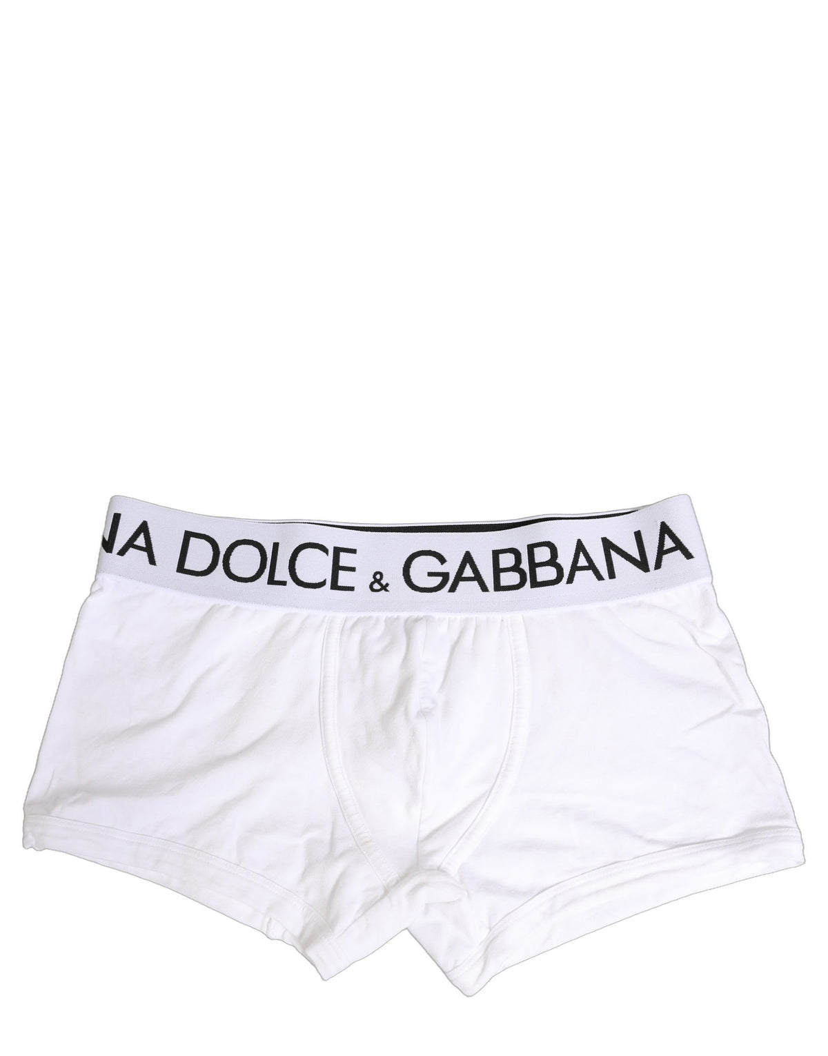 Dolce & Gabbana White Cotton Stretch Regular Boxer Underwear