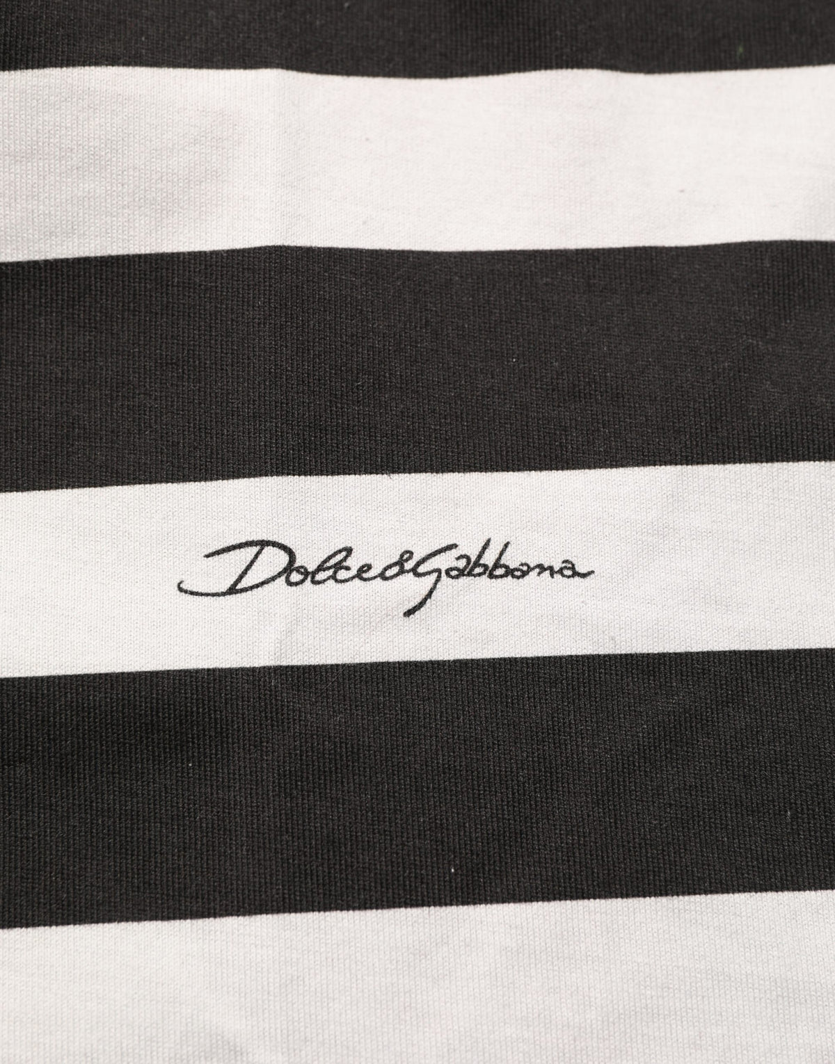 Dolce & Gabbana Black White Stripes Cotton Sleeveless T-shirt