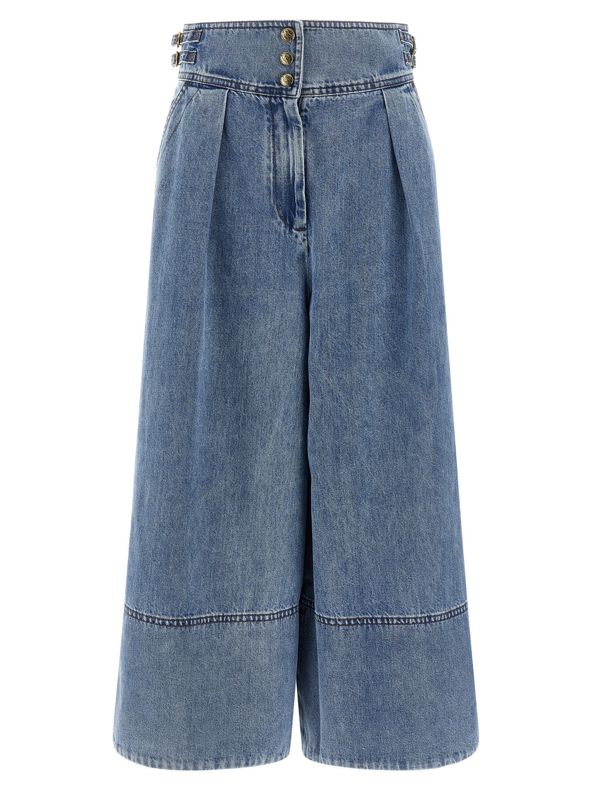 Zimmermann Blue Cotton Cropped Jeans
