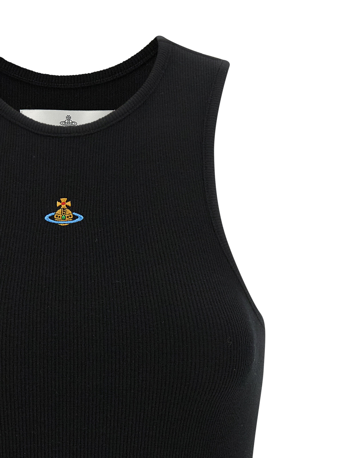 Vivienne Westwood Black Cotton Sleeveles T-Shirt