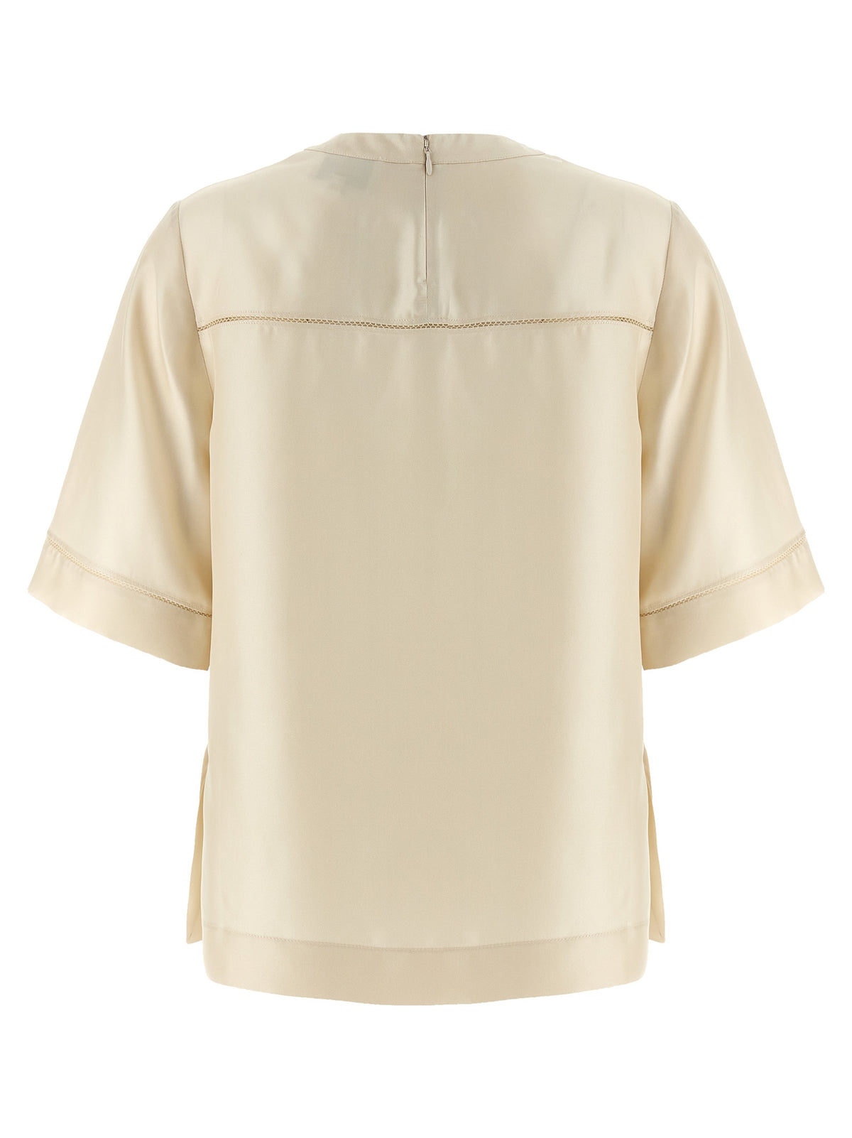 Loulou De Saison Beige Silk Blouse
