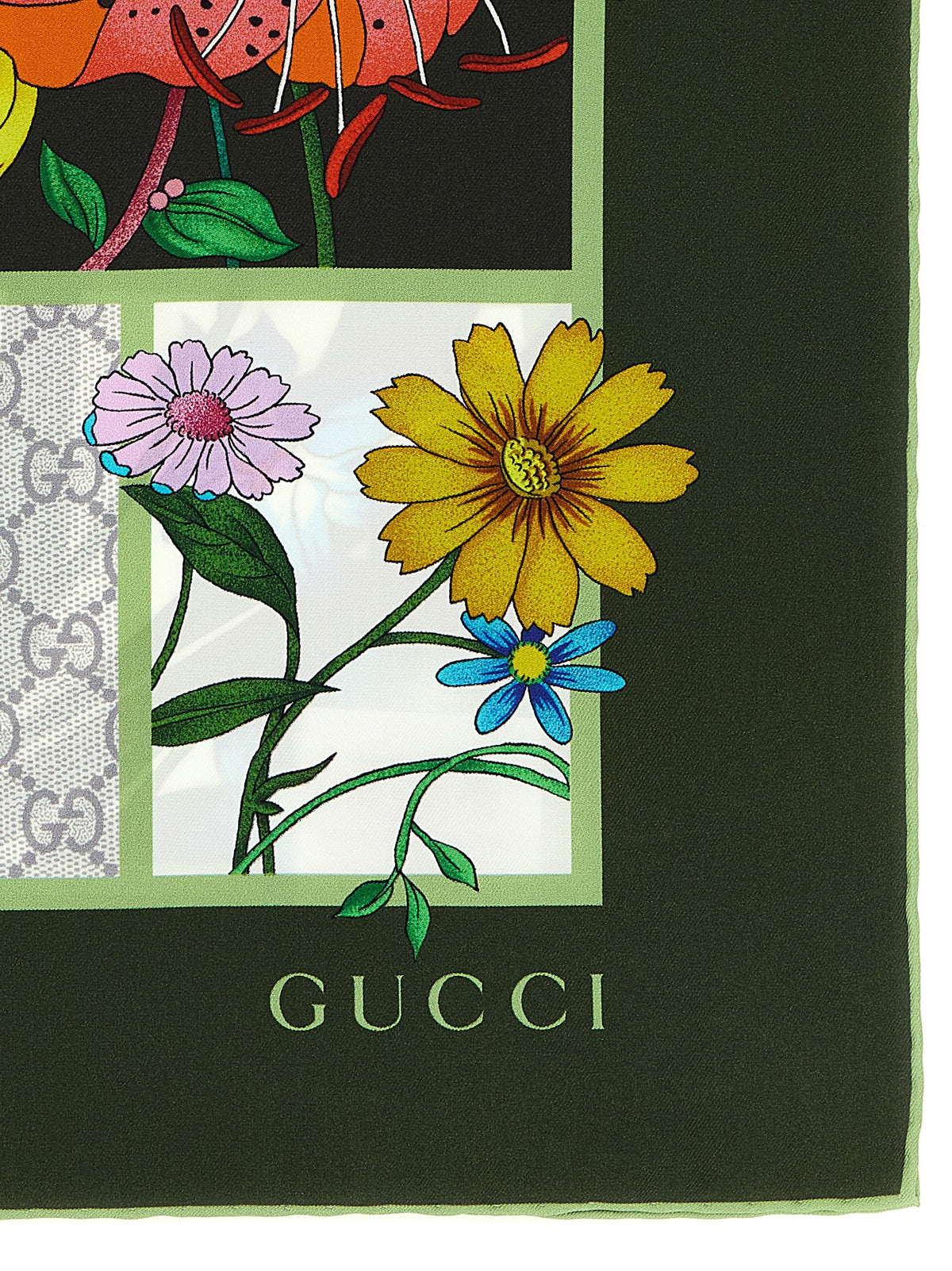 Gucci Black Silk Foulard