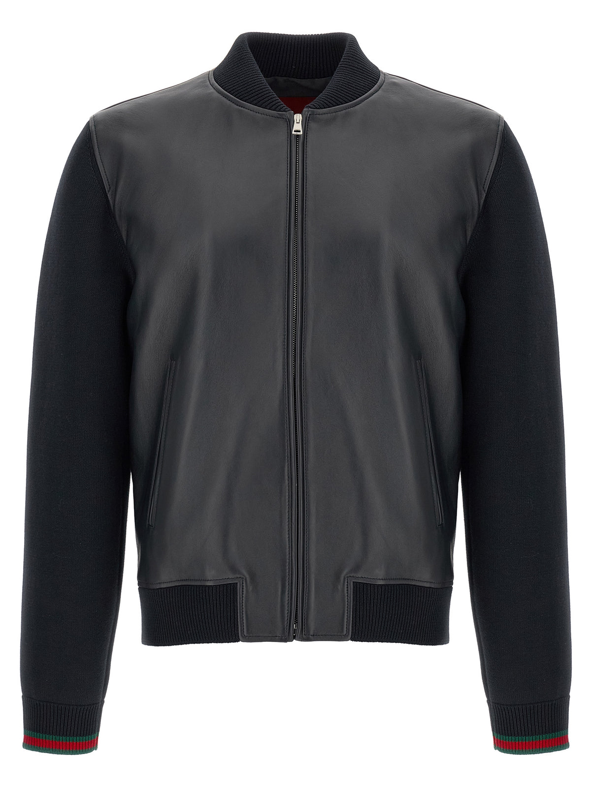 Gucci Blue Lamb Leather Leather Jacket