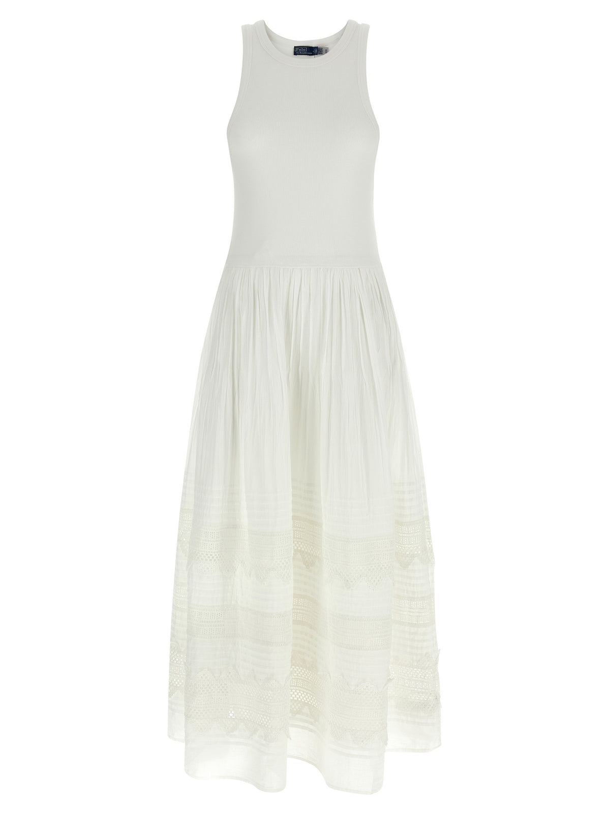 Polo Ralph Lauren White Cotton Midi Dress