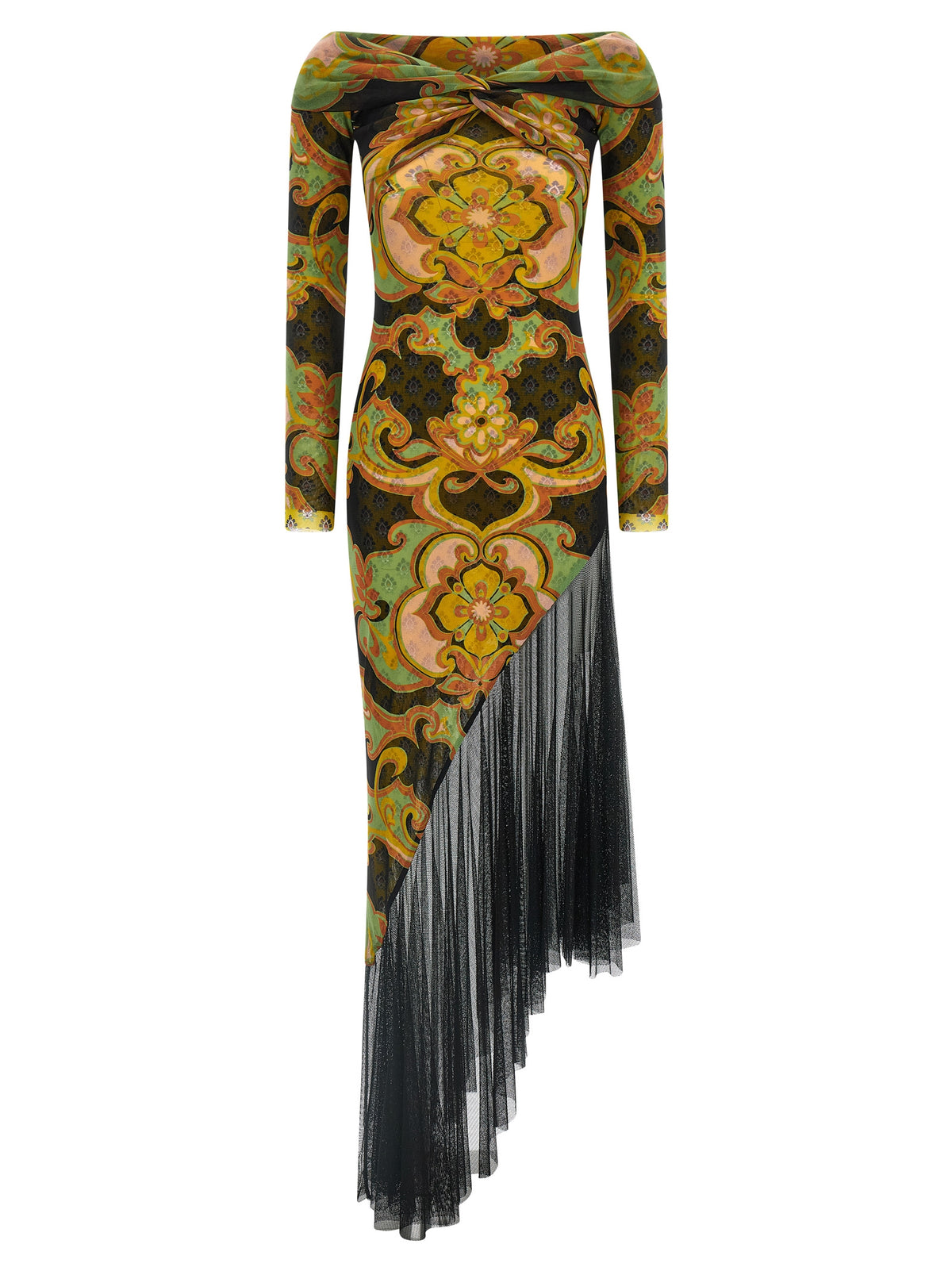 Etro Multicolor Viscose Midi Dress