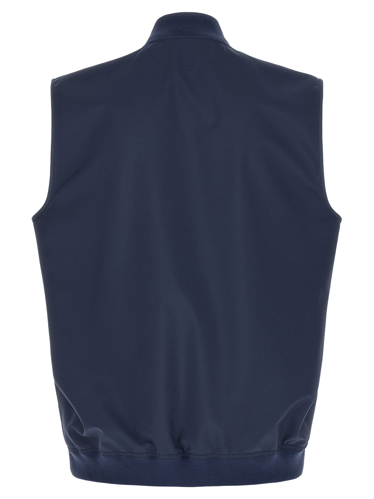 Brunello Cucinelli Blue Polyester Sleeveless Jacket