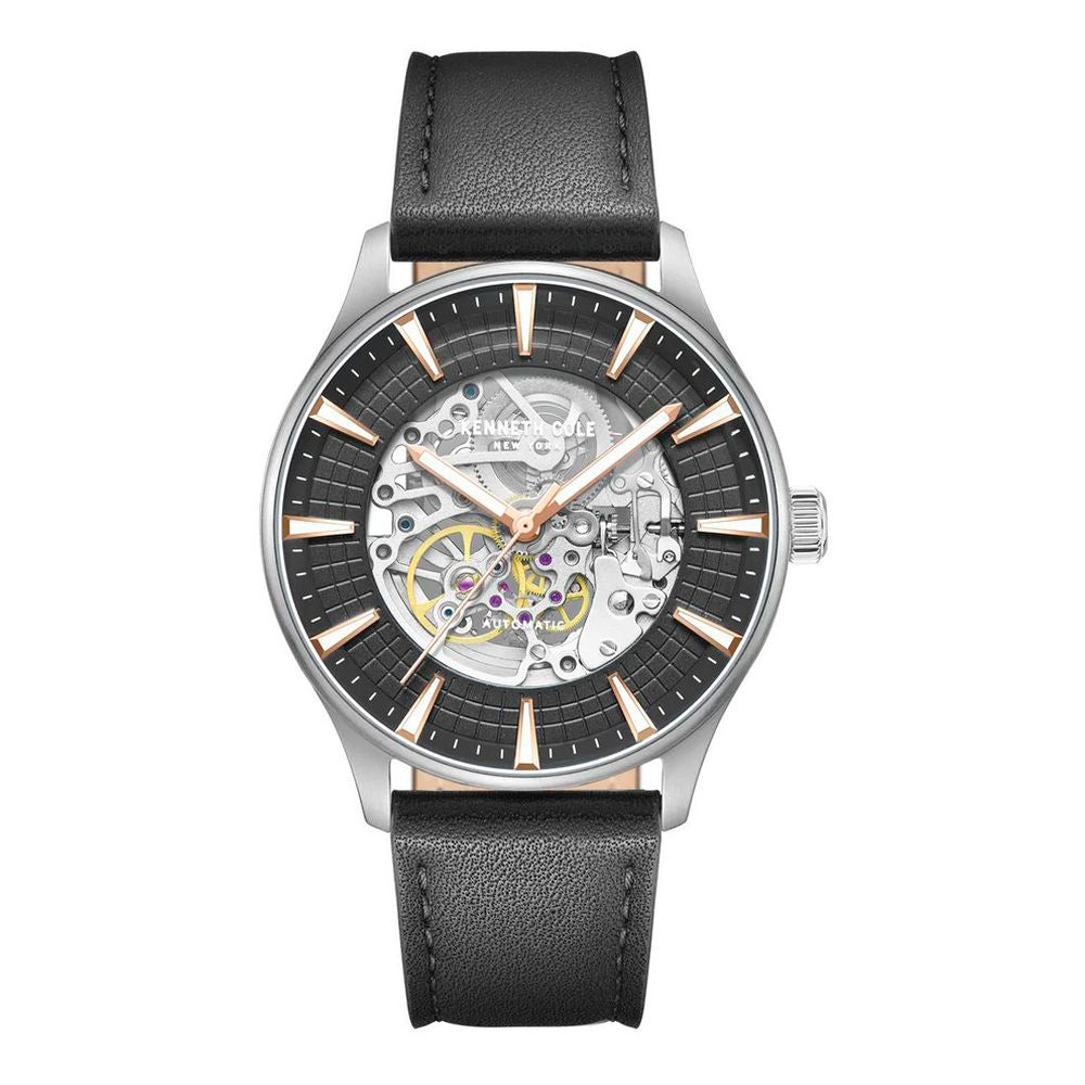 Kenneth Cole Black Leather Dress Watch