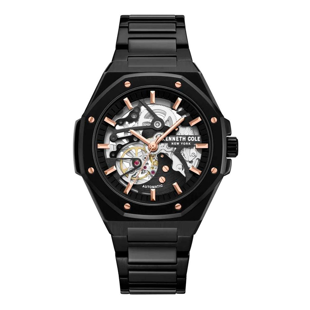 Kenneth Cole Black Stainless Steel Dress Watch