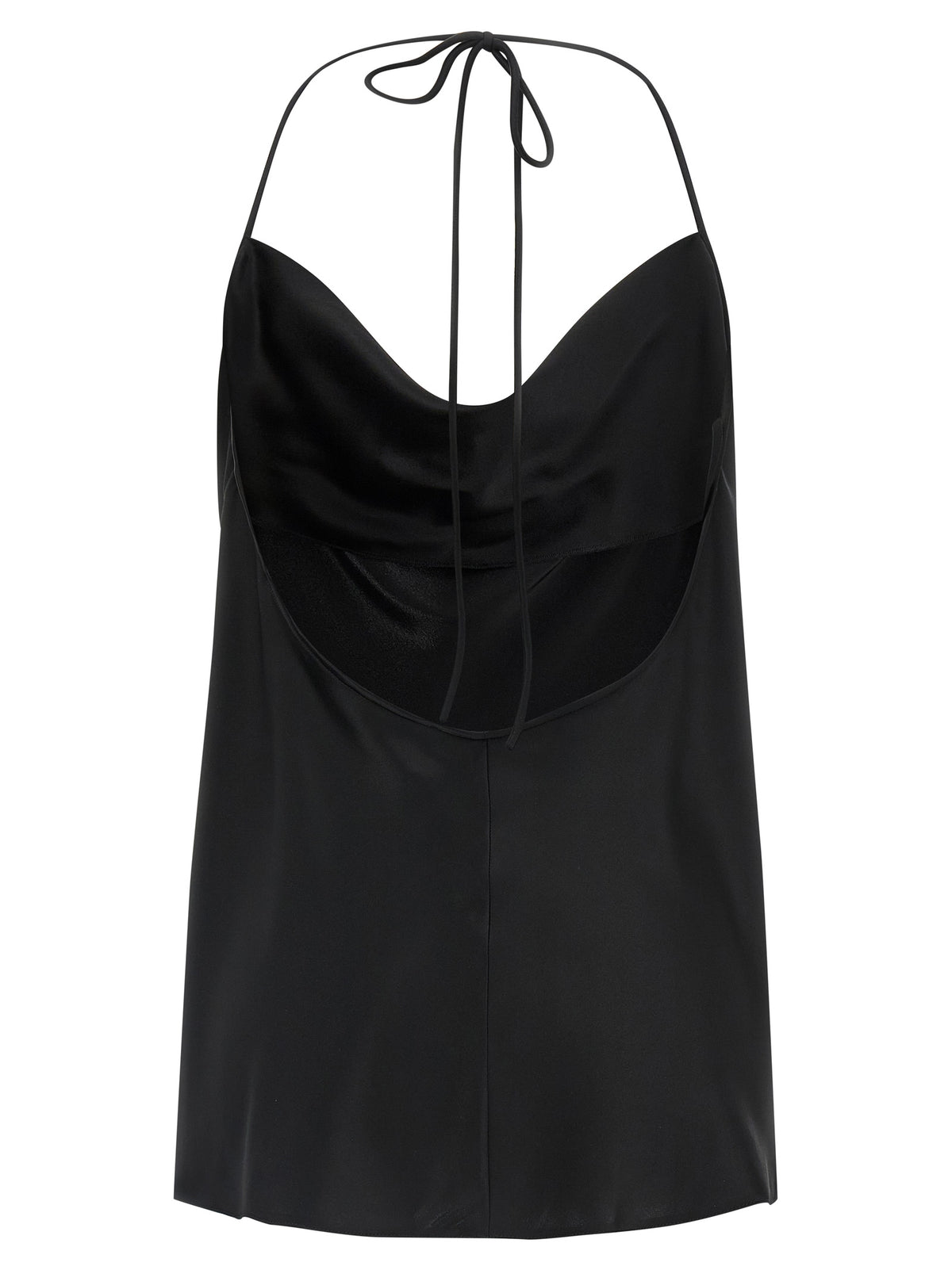Valentino Garavani Black Silk Tank Tops